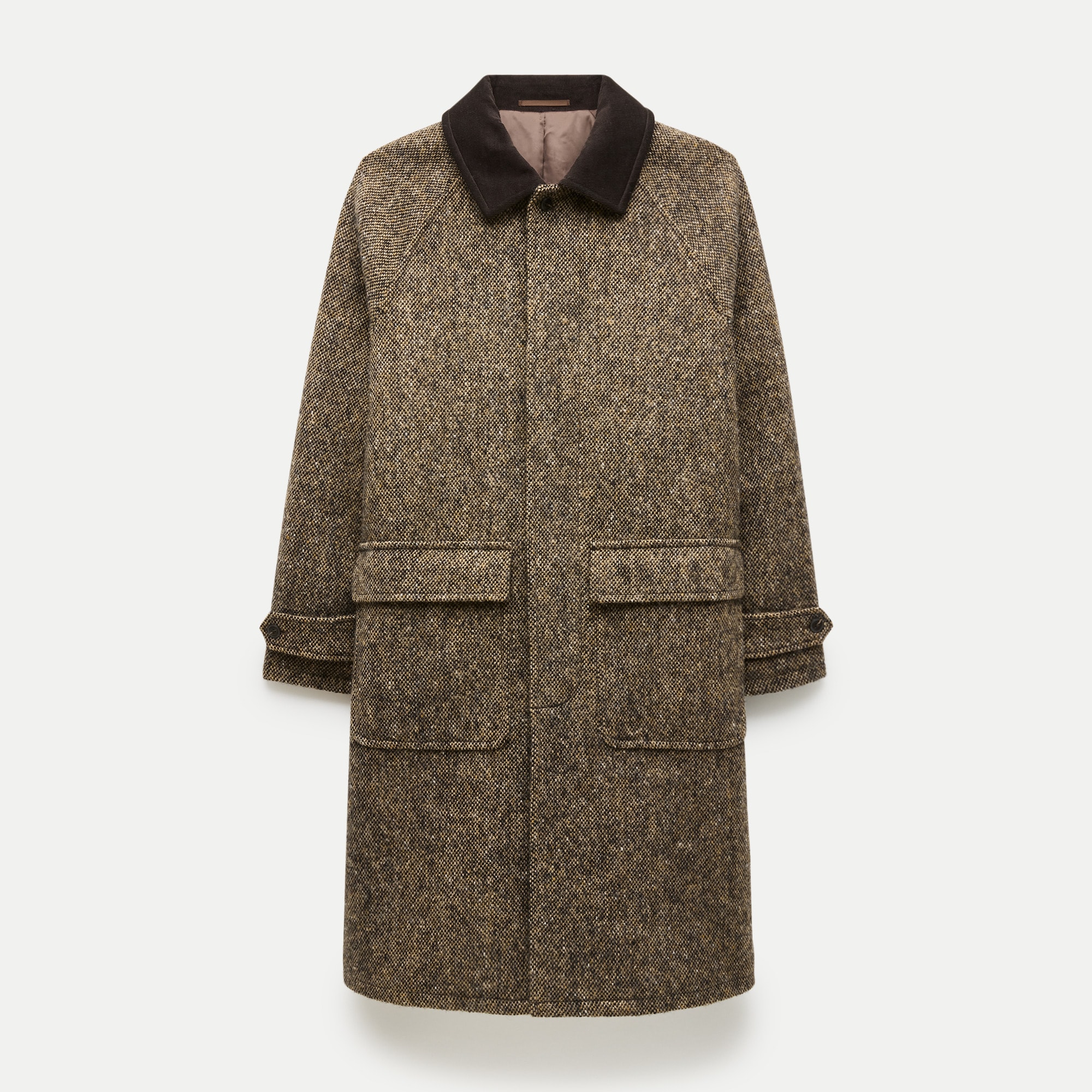 Car coat in Irish Donegal wool