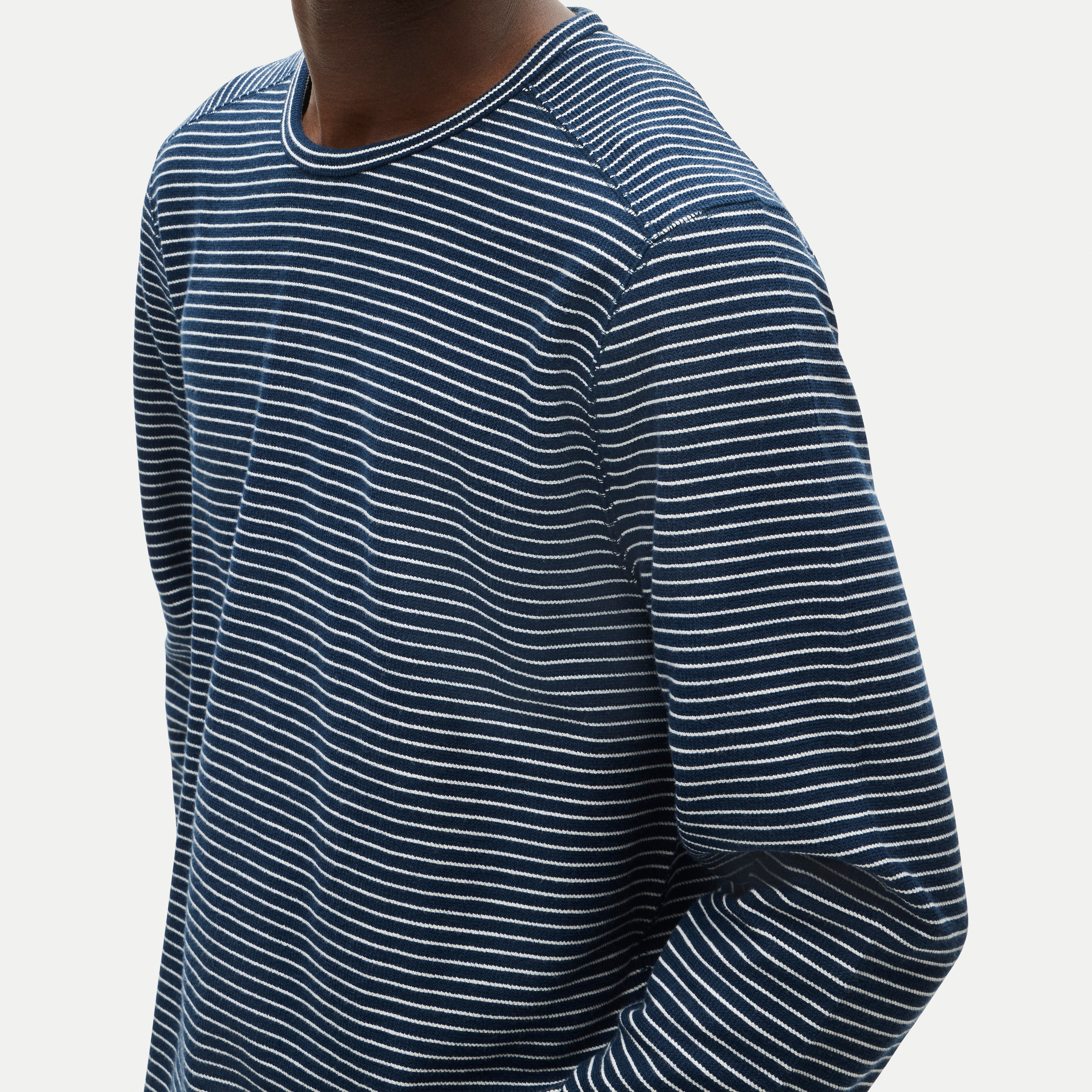 Summit thermal-knit crewneck in stripe