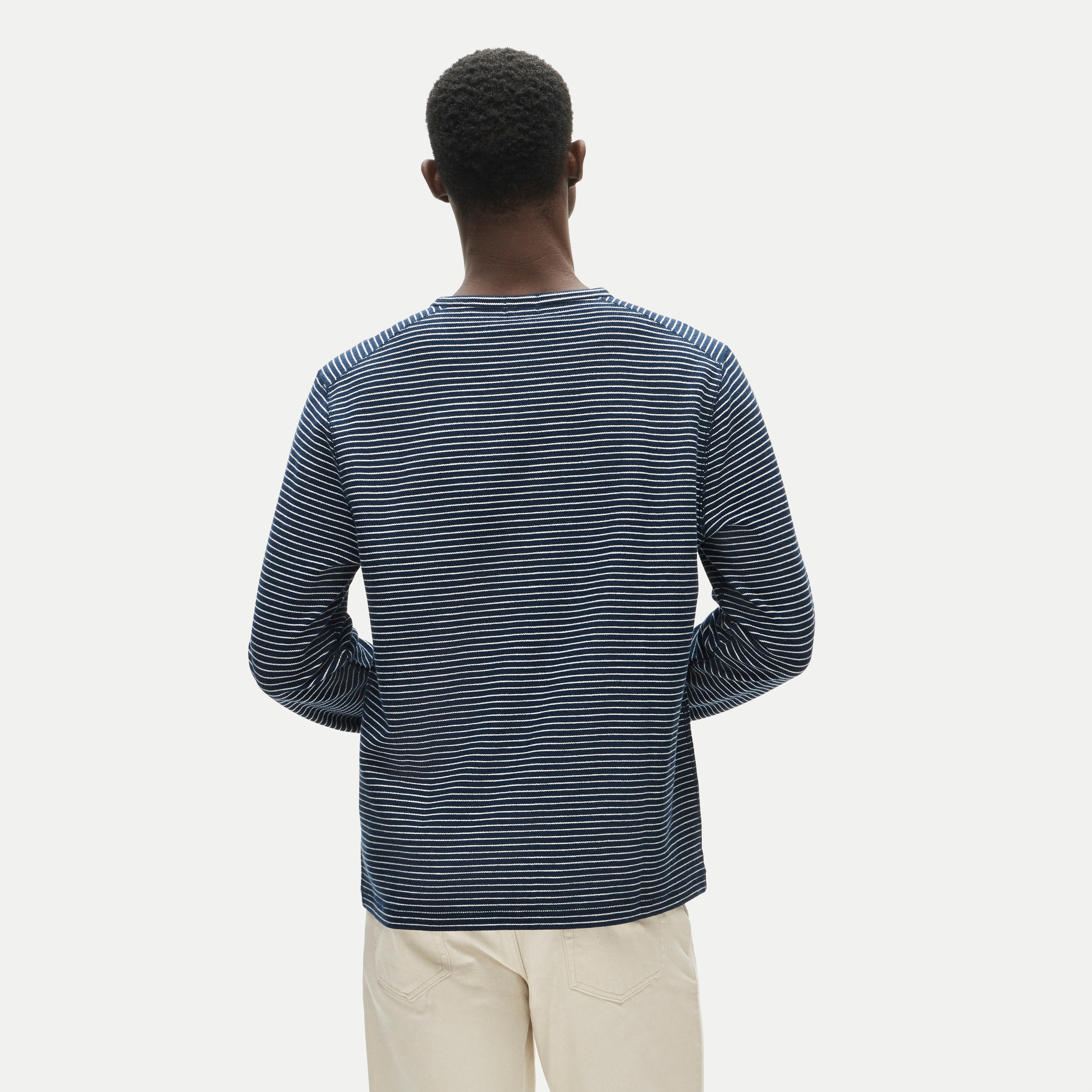 Summit thermal-knit crewneck in stripe