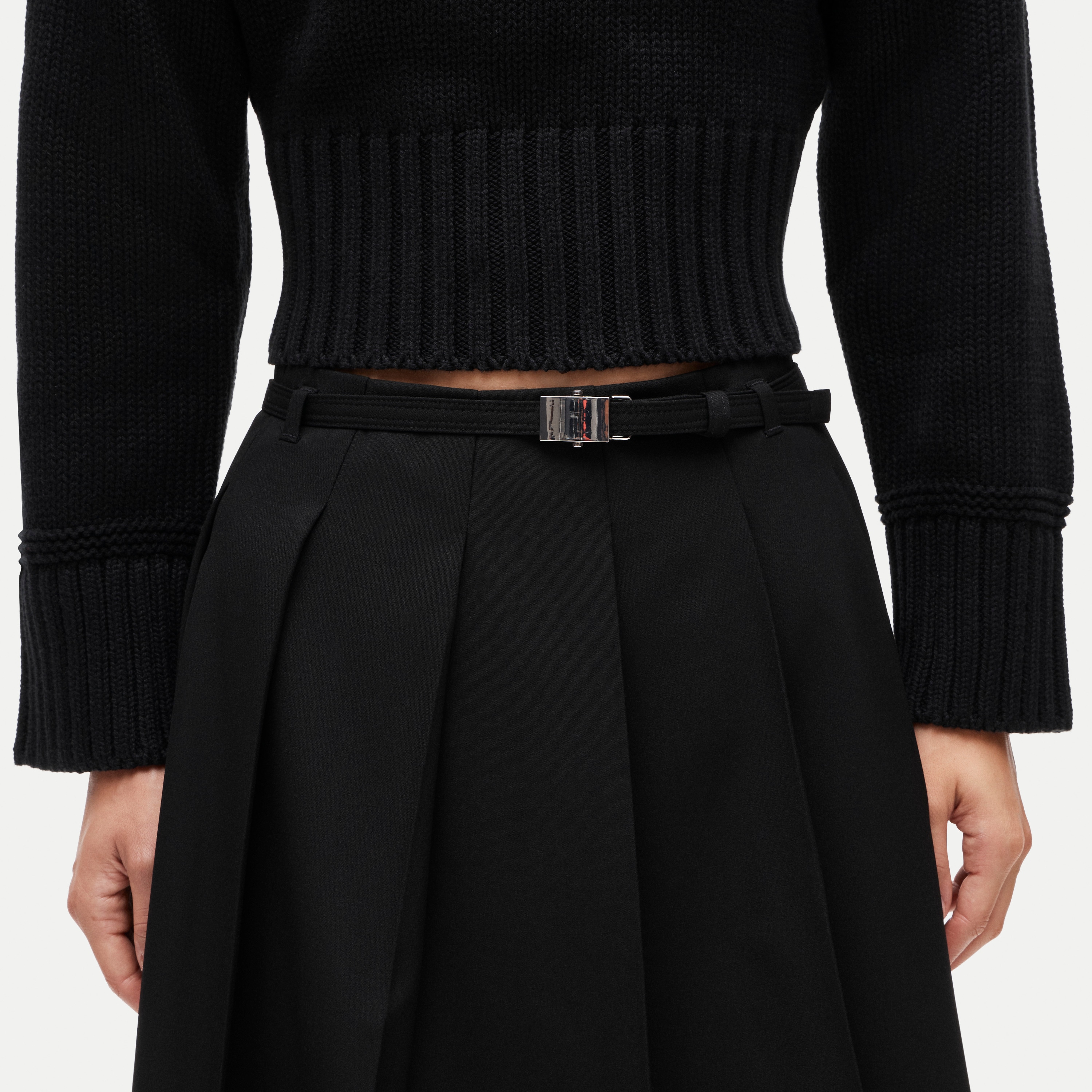 Pleated prep skirt in Gramercy suiting - thumbnail 2