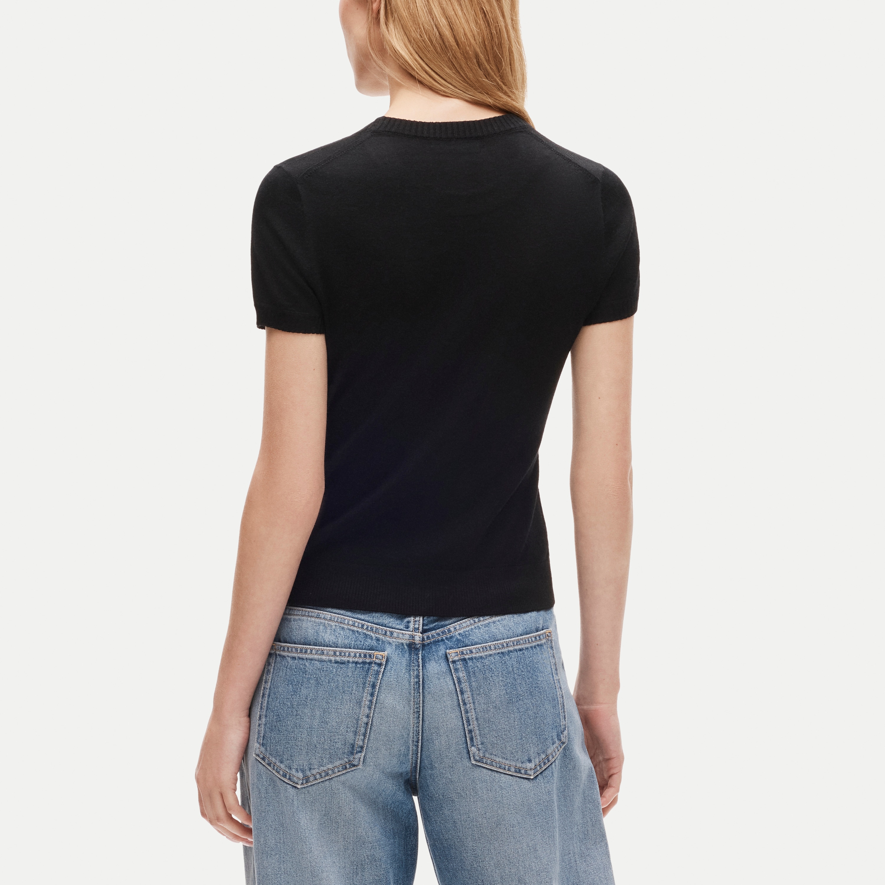 Sweater-tee in merino wool blend