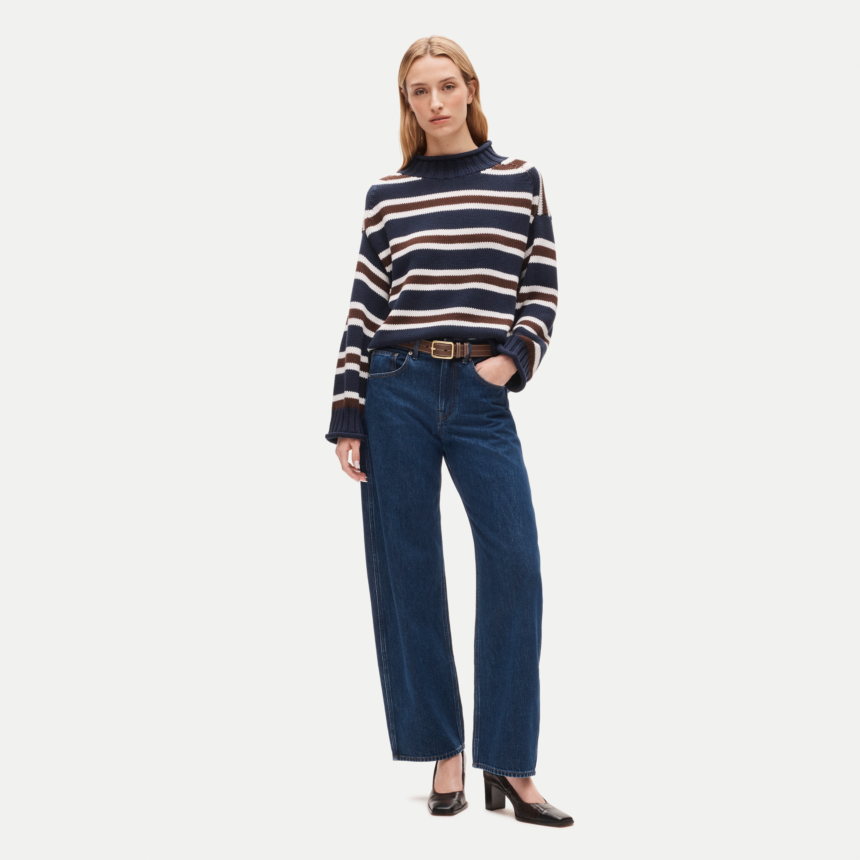 2025 Rollneck™ Sweater In Stripe For Women | J.Crew