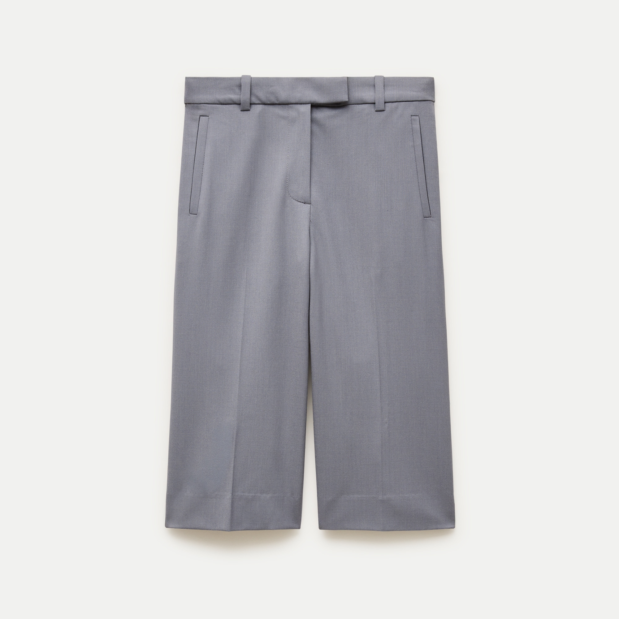 Trouser culotte in lightspun wool blend
