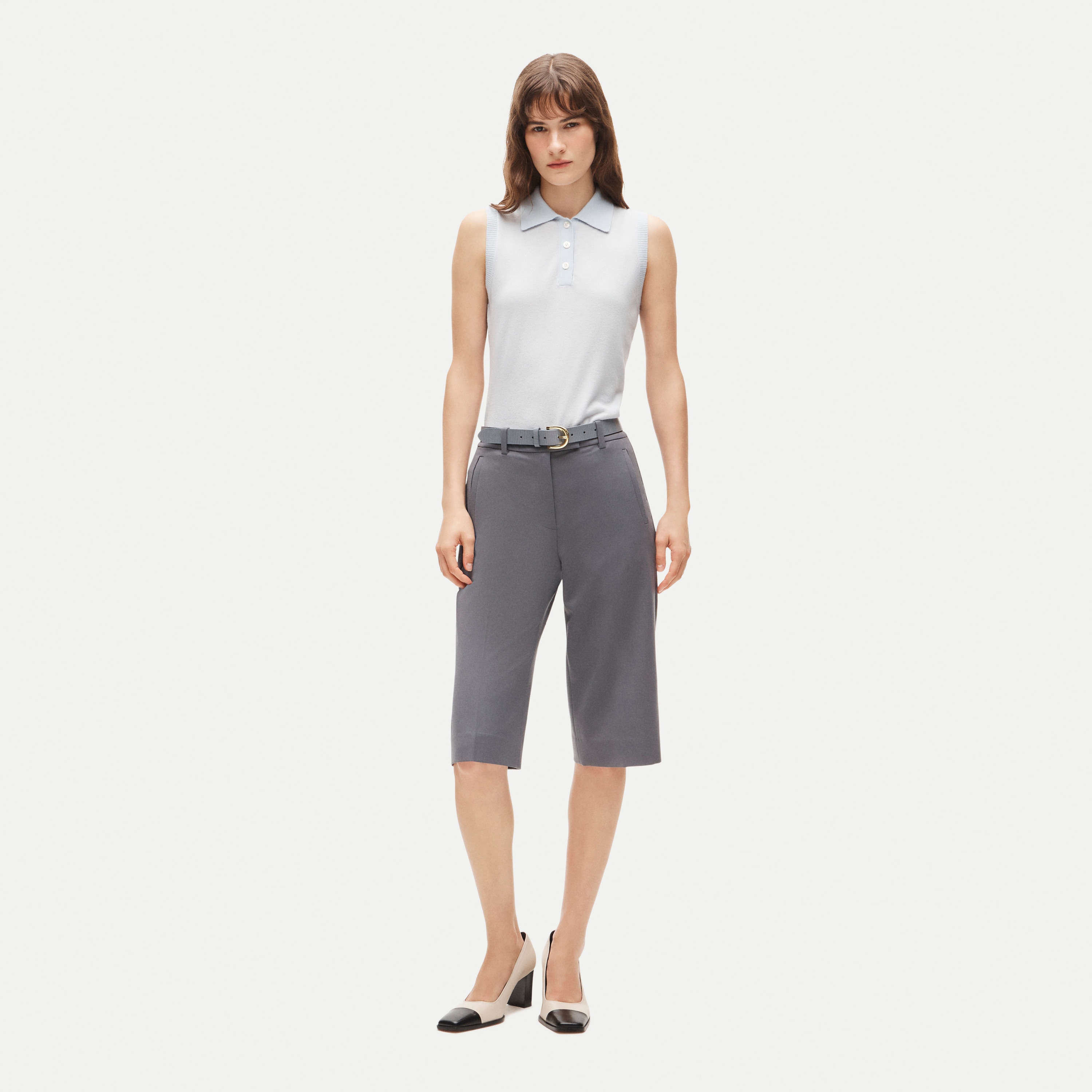 Trouser culotte in wool blend