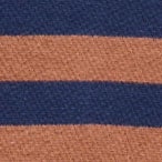 Kids' junior varsity rugby sweatshirt in striped terry NAVY RICH LAQUER