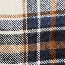 100% cotton flannel shirt NAVY BEIGE PLAID