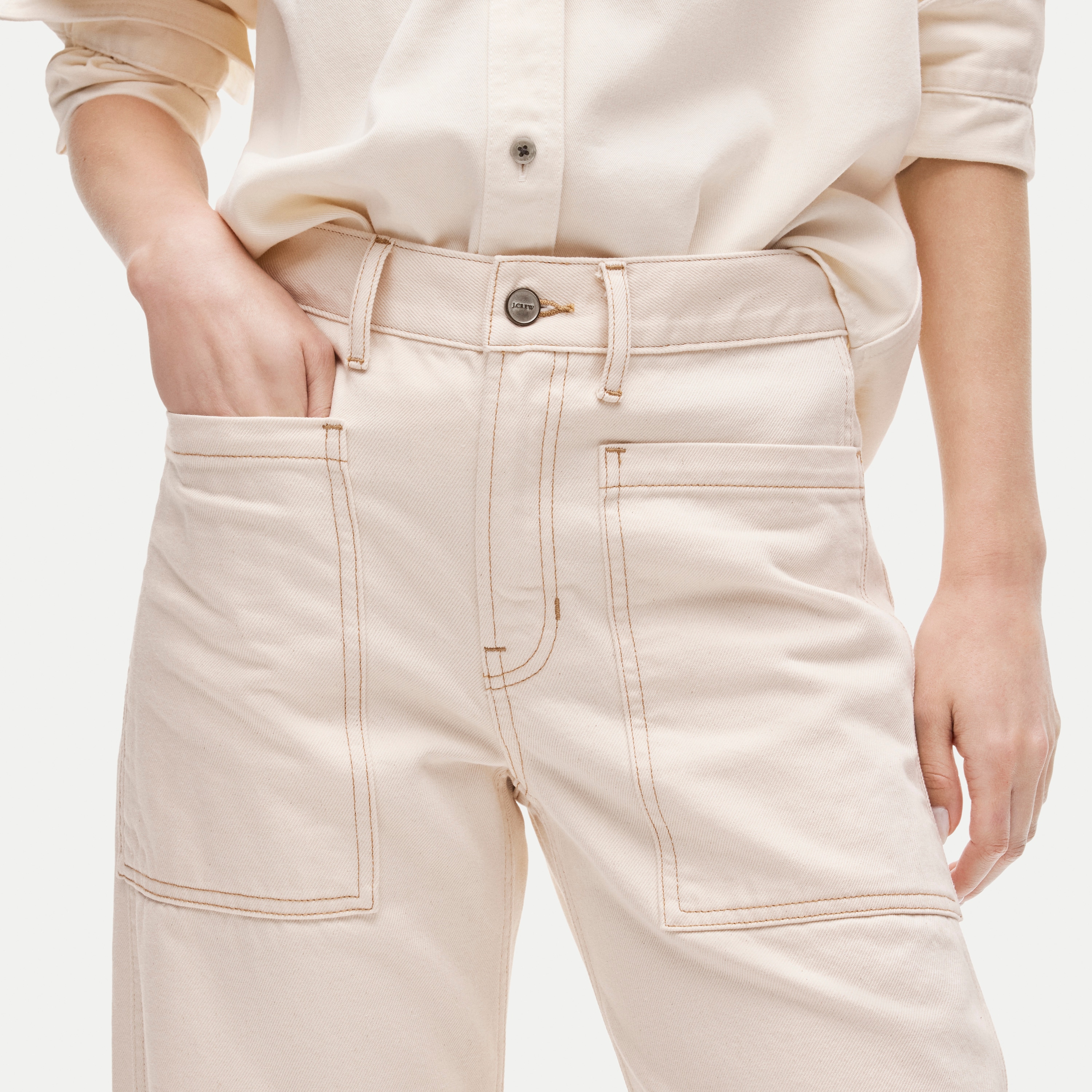 Zoe barrel jean with utility pockets