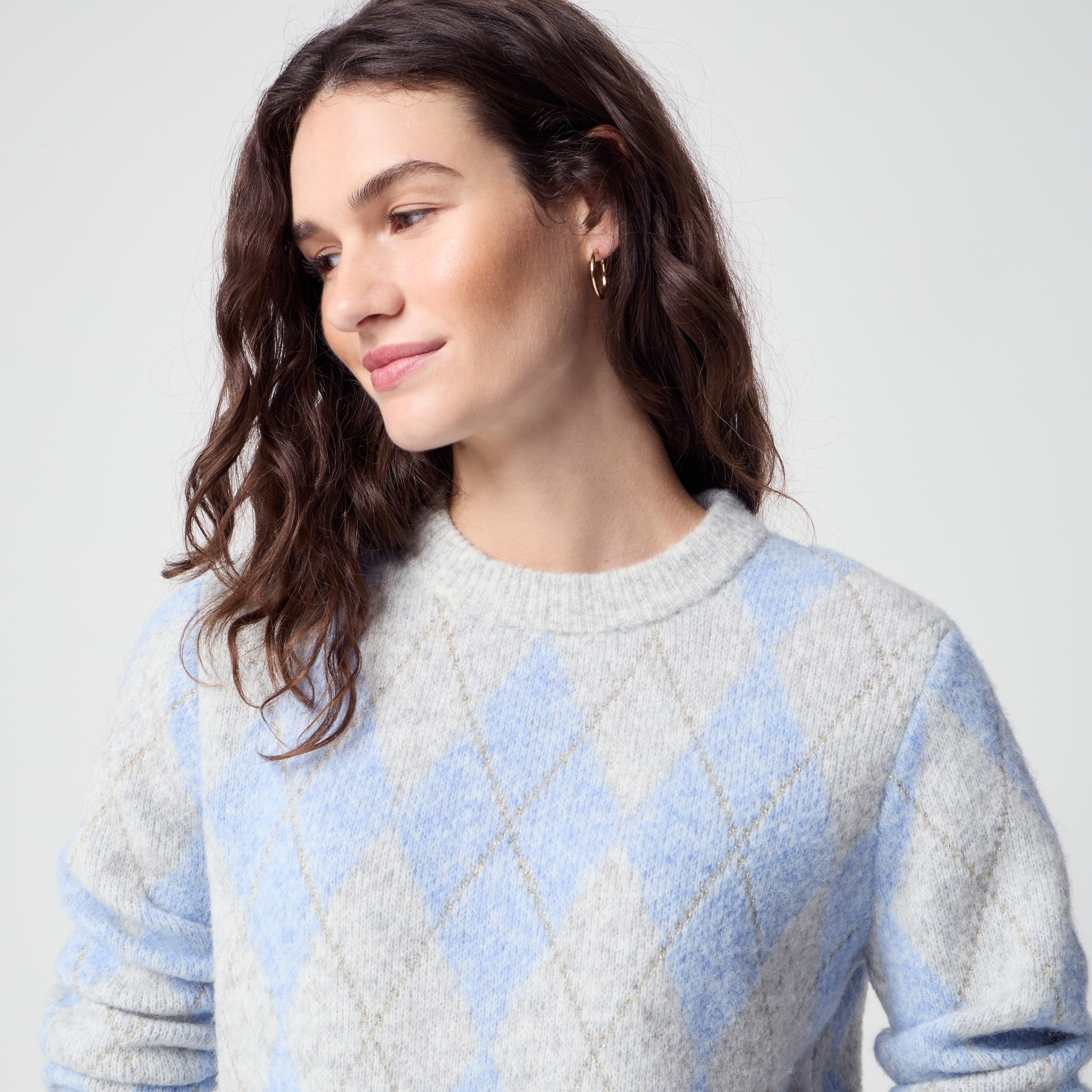 Argyle crewneck sweater