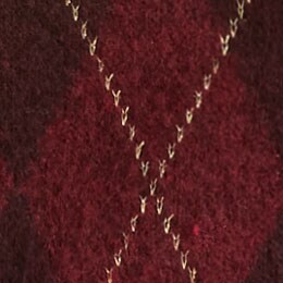 Argyle crewneck sweater HTR BURGUNDY GOLD ARGYL