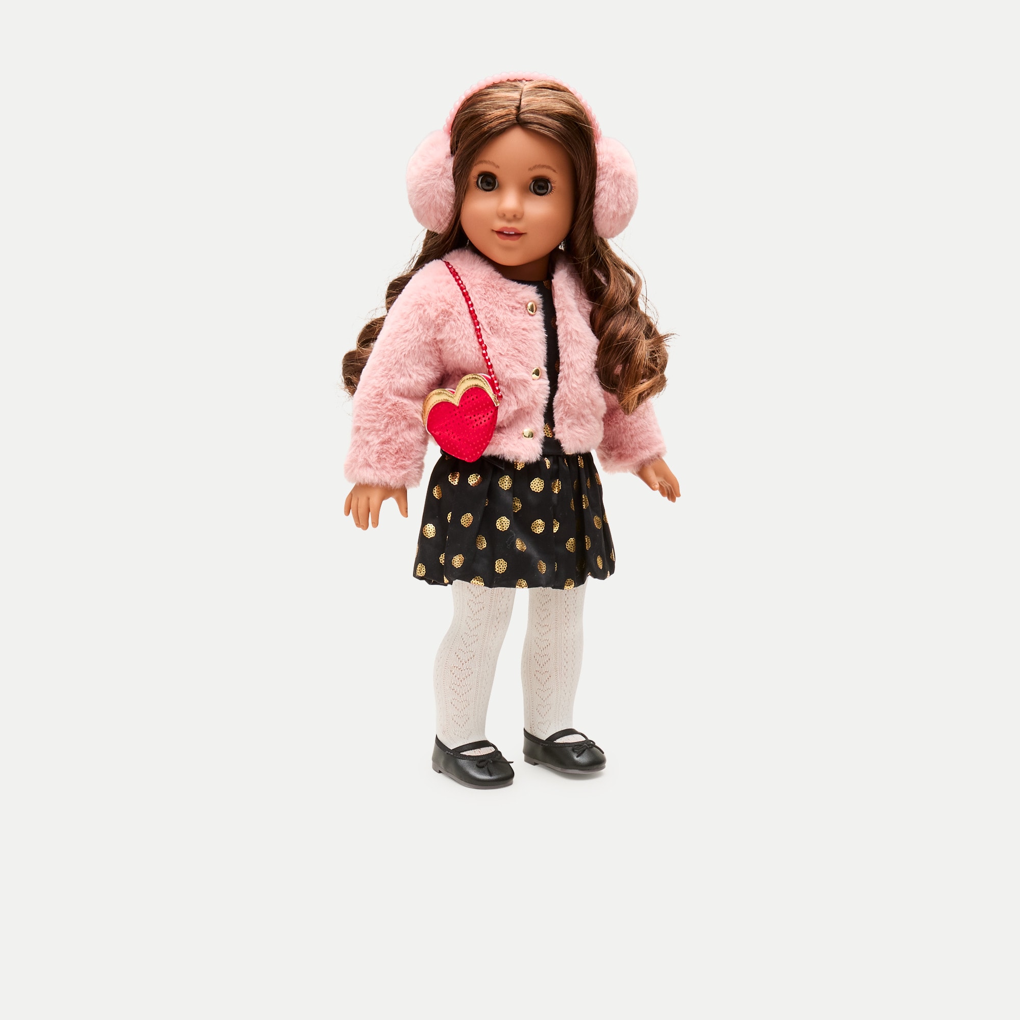 American Girl® x J.Crew embellished heart purse and accessories set for 18" dolls