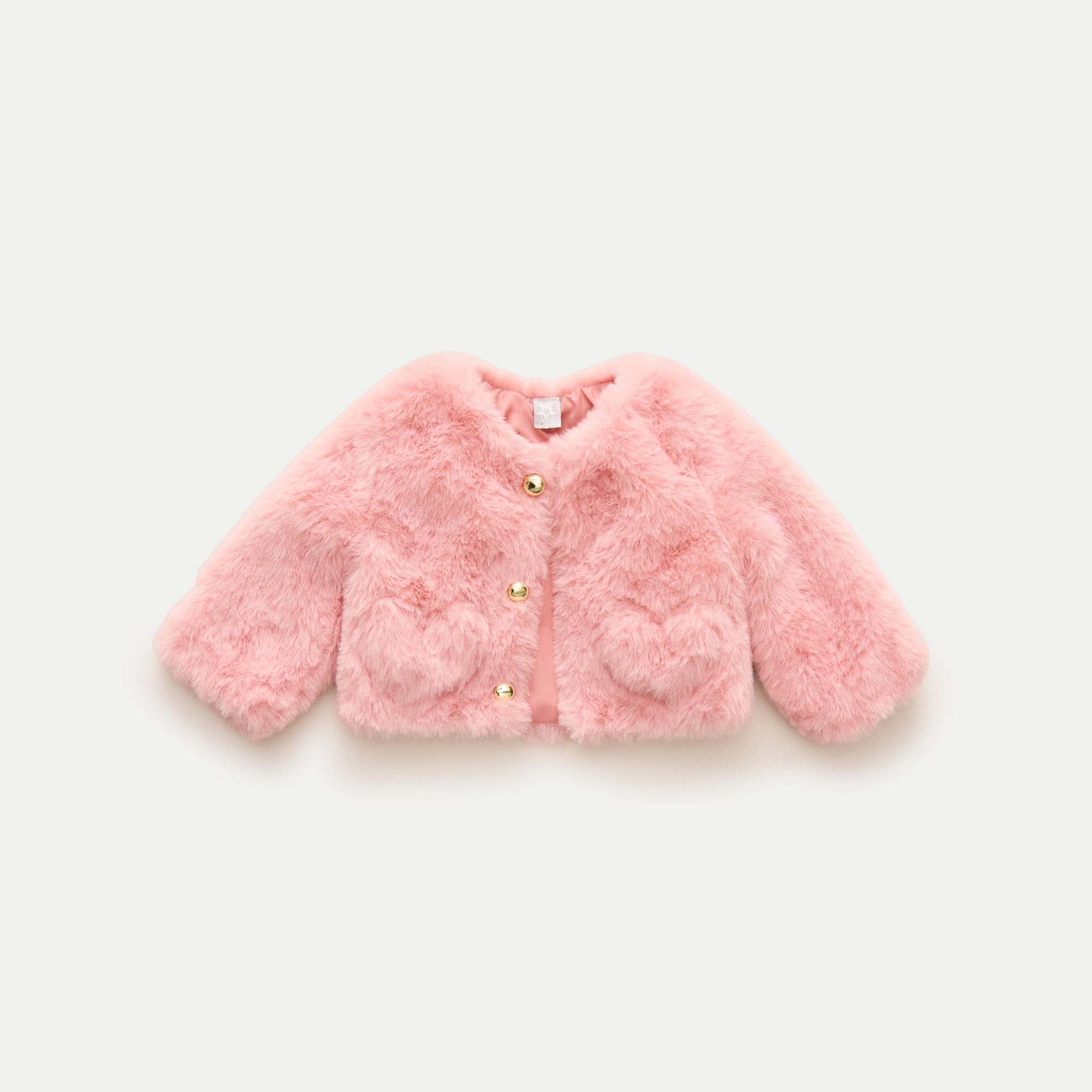 American Girl® x J.Crew pink faux-fur jacket for 18" dolls
