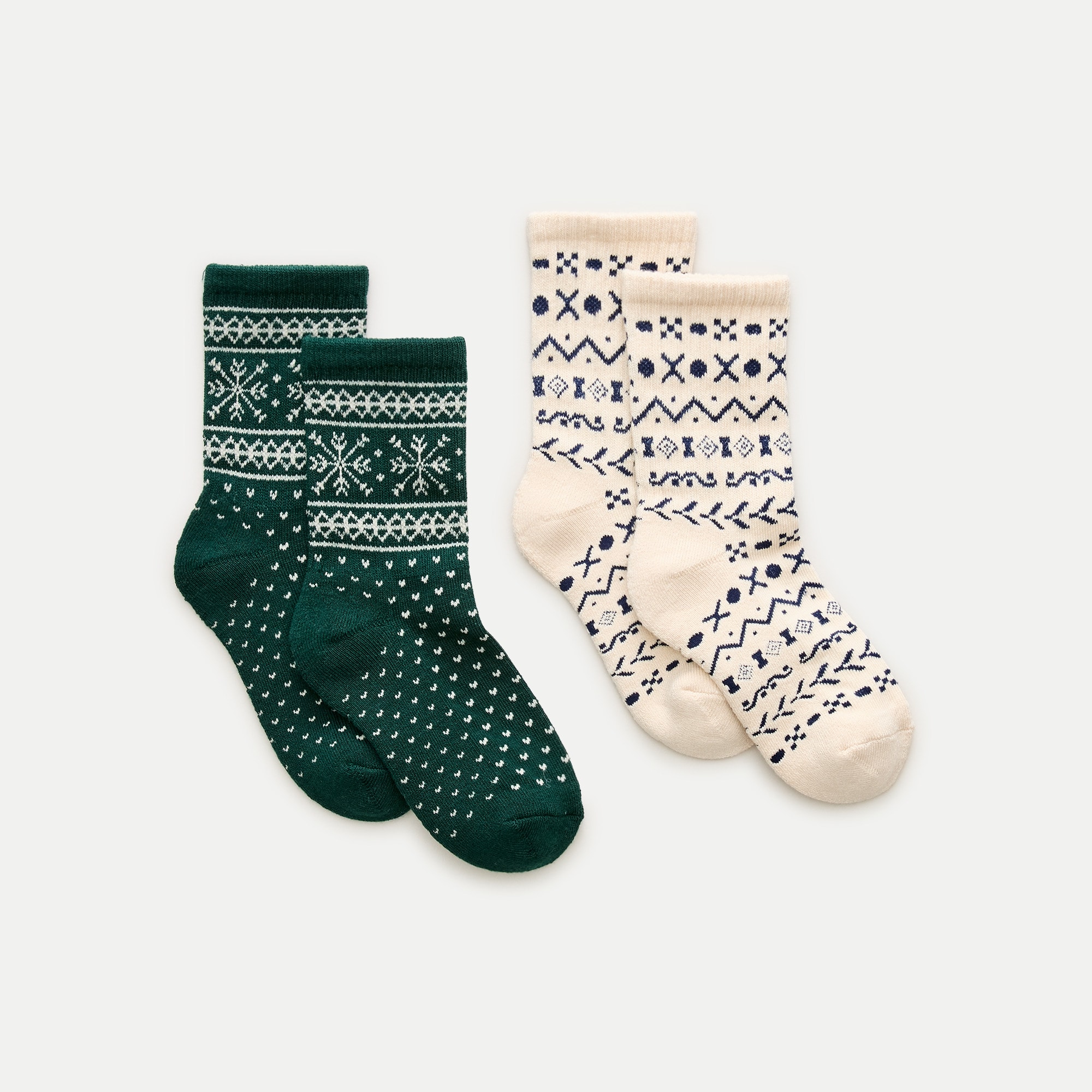 Kids' Fair Isle trouser socks two-pack