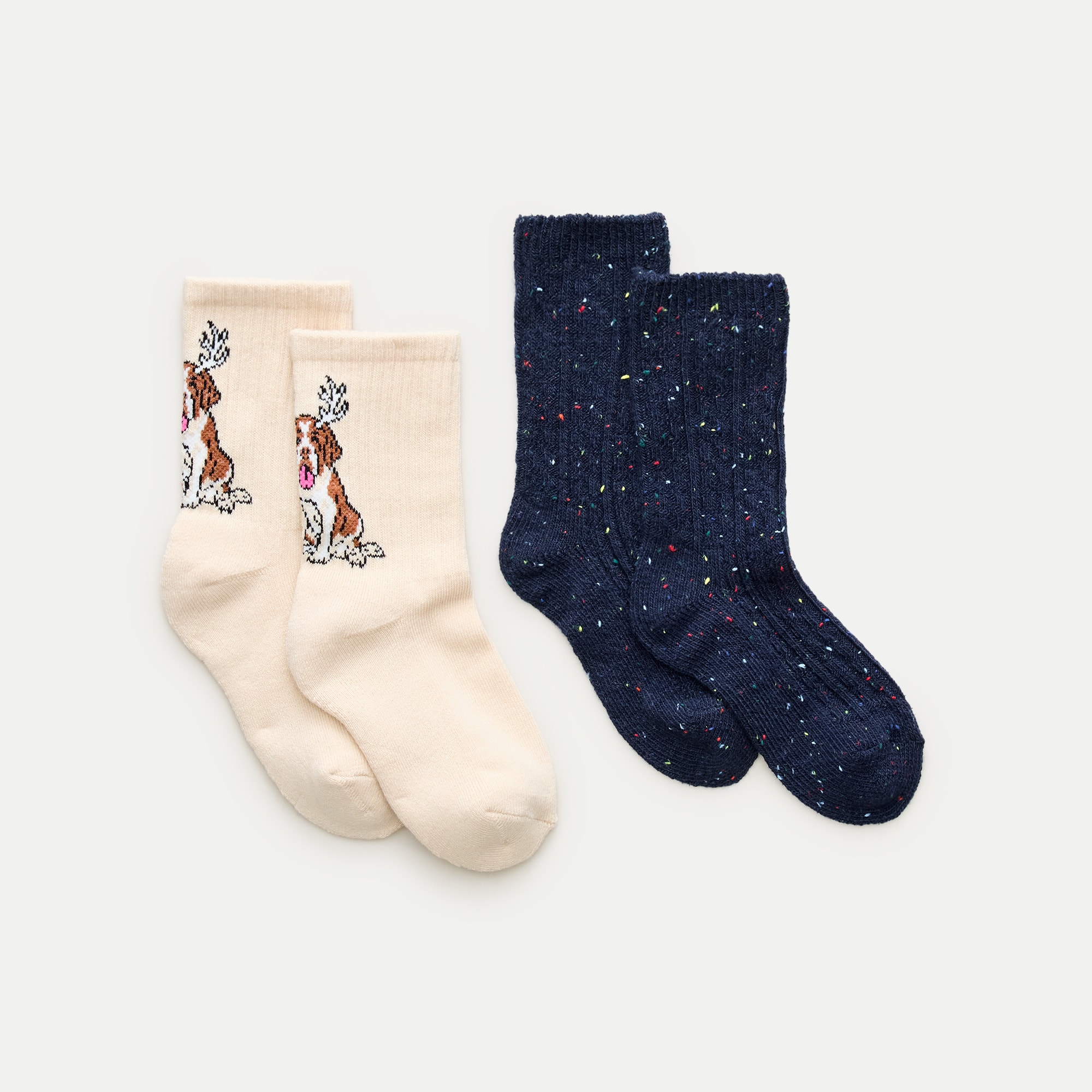 Kids' holiday trouser socks two-pack