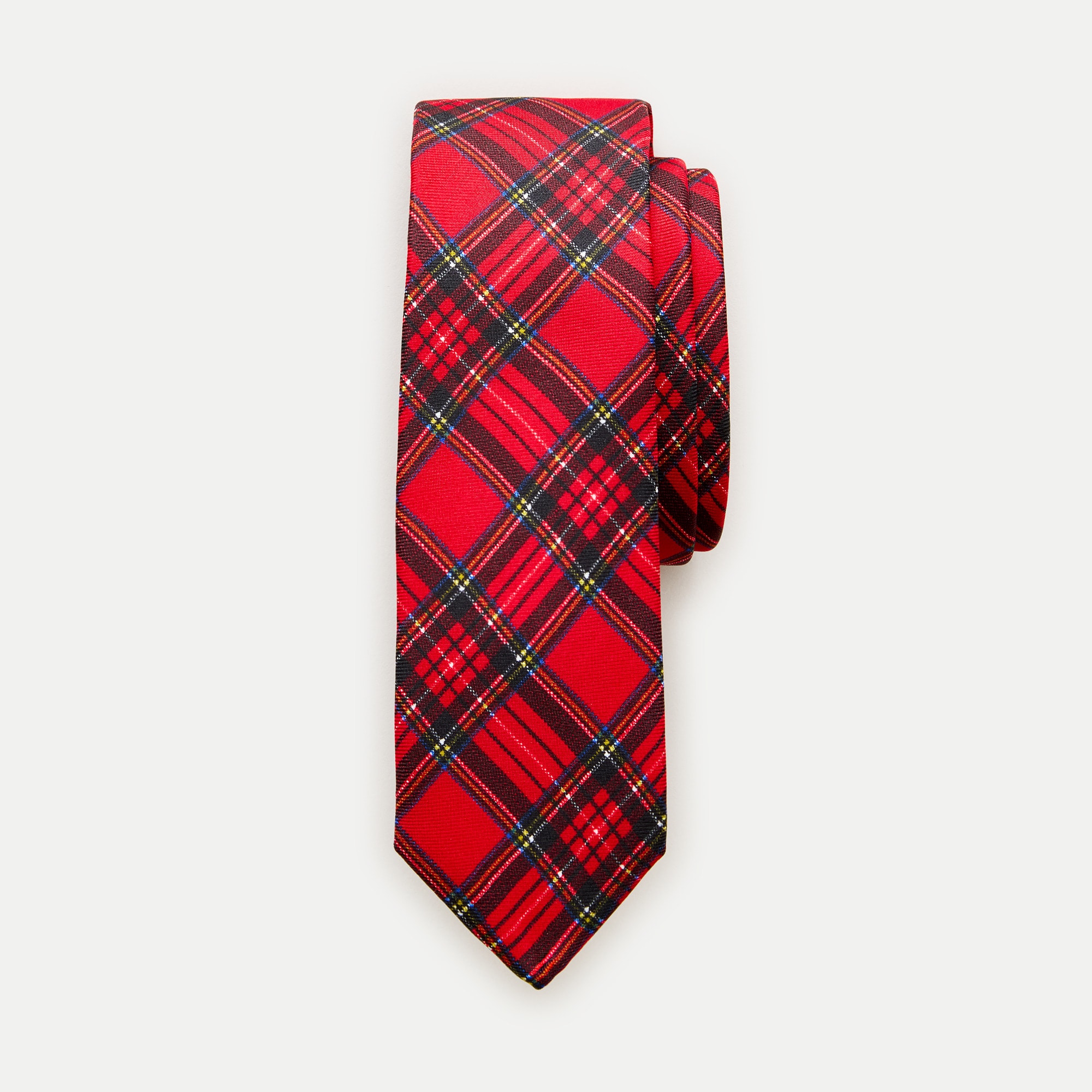Kids' silk tie in tartan