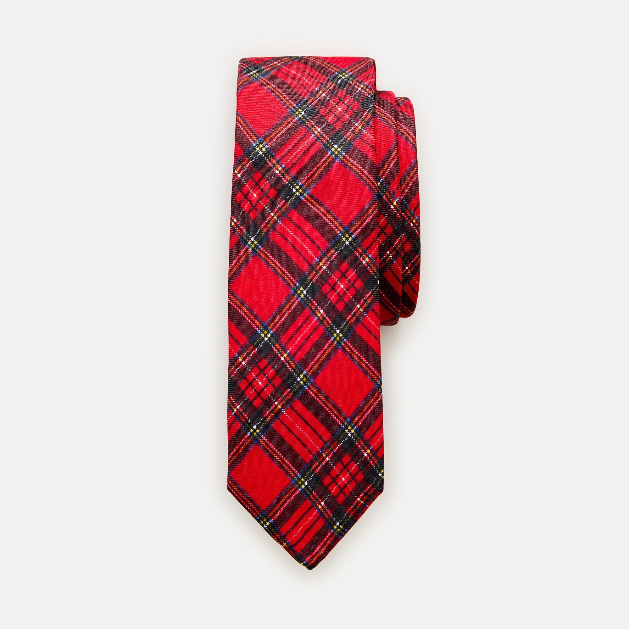 Kids' silk tie in tartan