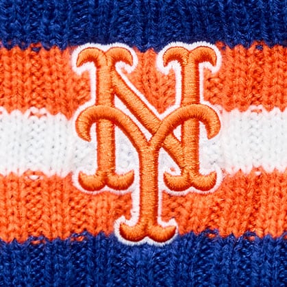 '47 kids' New York baseball-cuff knit beanie METS