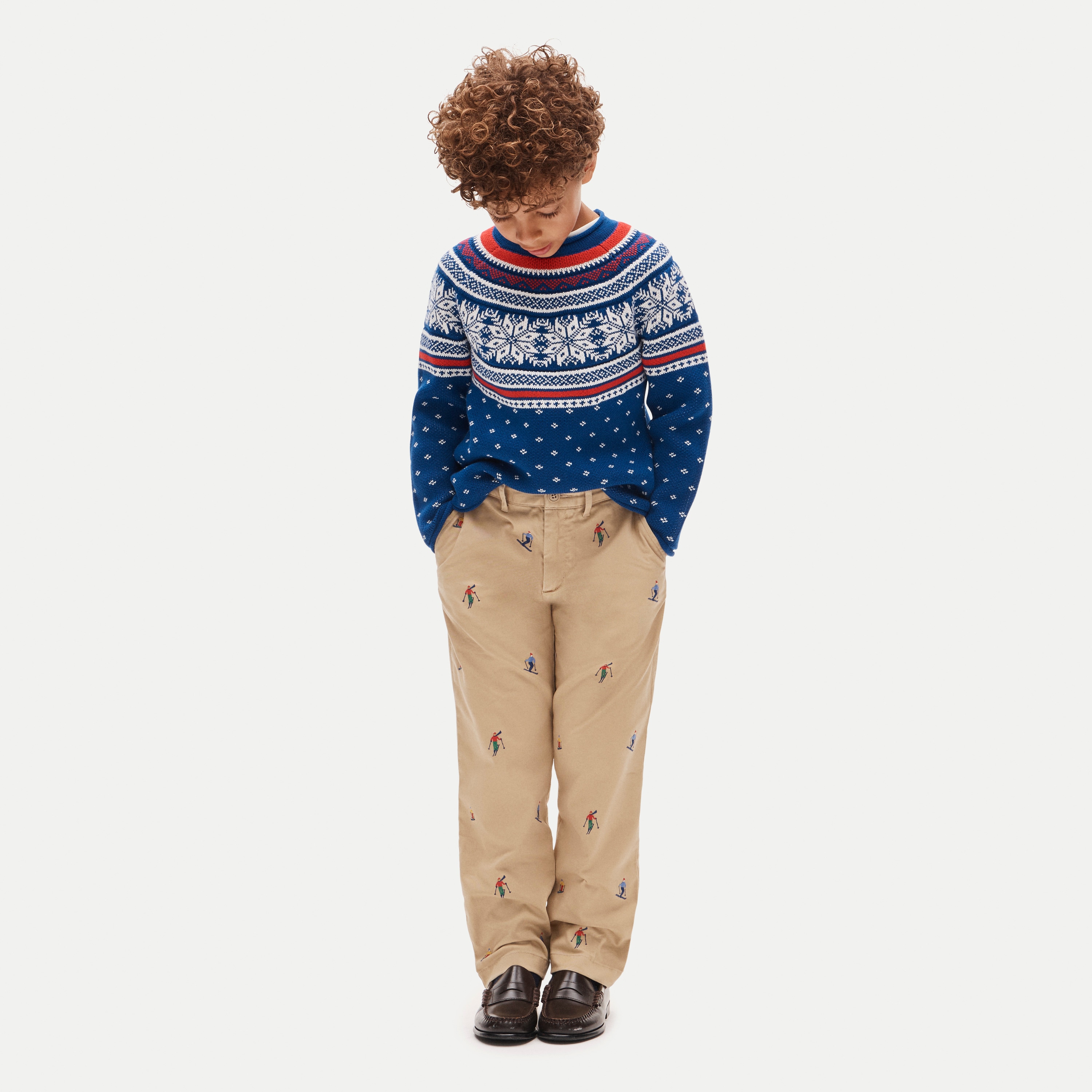 Boys' slim-fit critter chino pant
