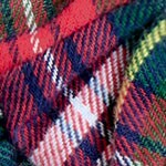 Flannel ruffle hair scrunchie ANTIQUE NAVY MULTI
