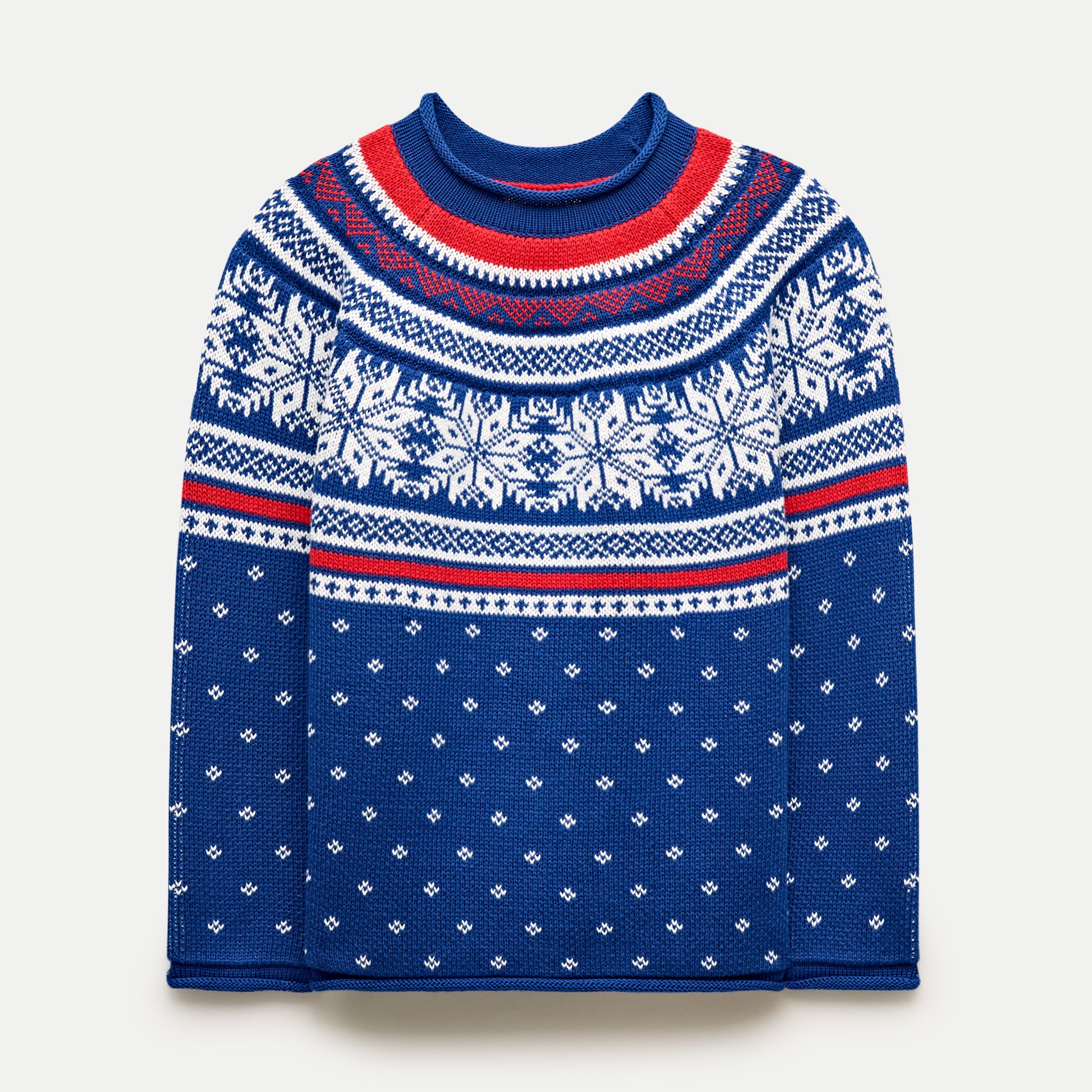 Kids' 1988 Rollneck™ sweater in snowflake Fair Isle