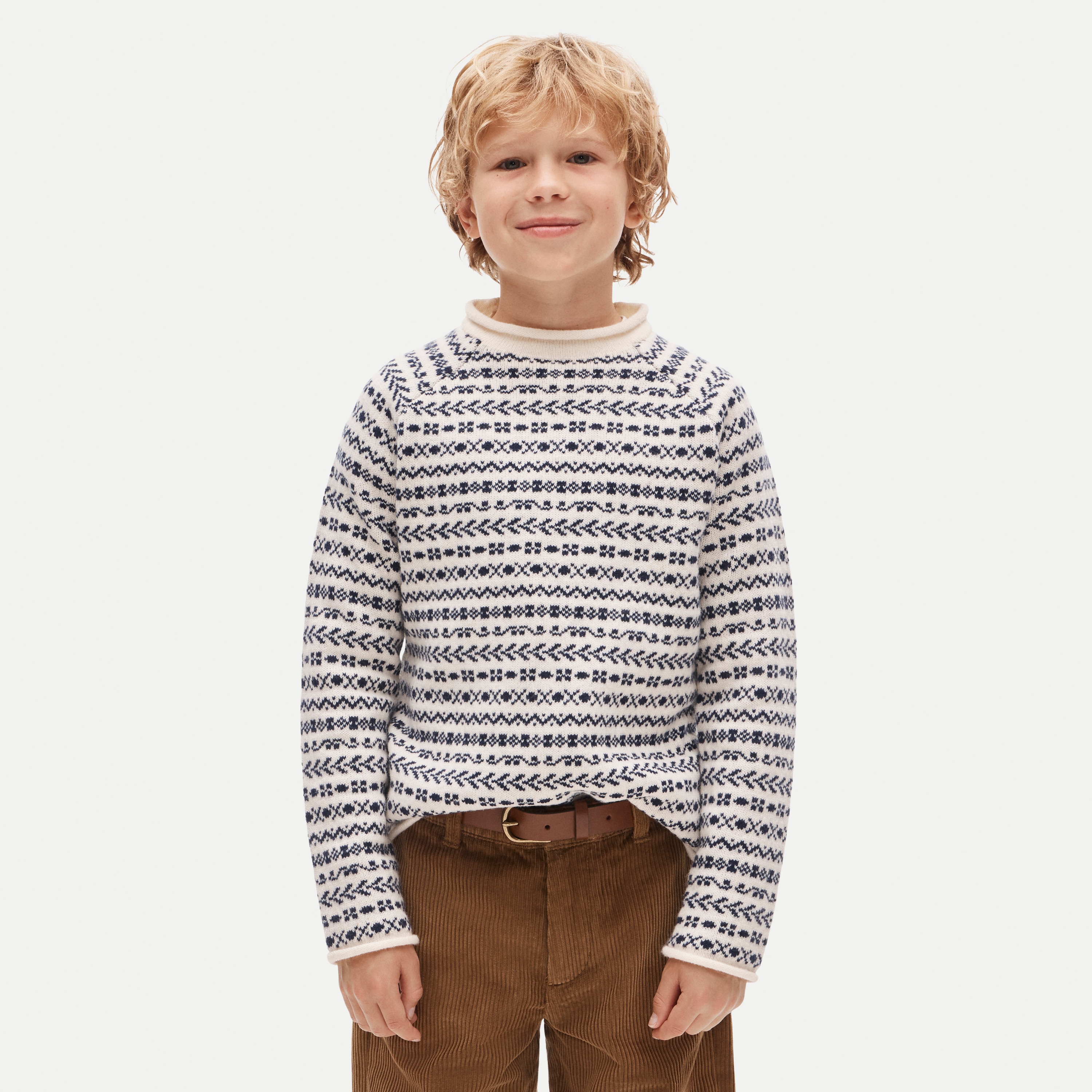 Kids' 1988 Rollneck™ sweater in Fair Isle lambswool blend