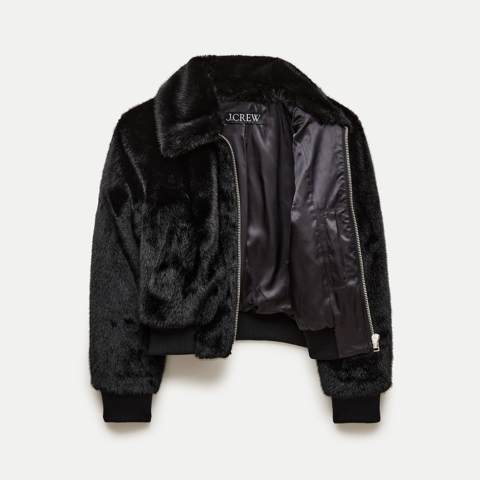 Bomber jacket in faux fur