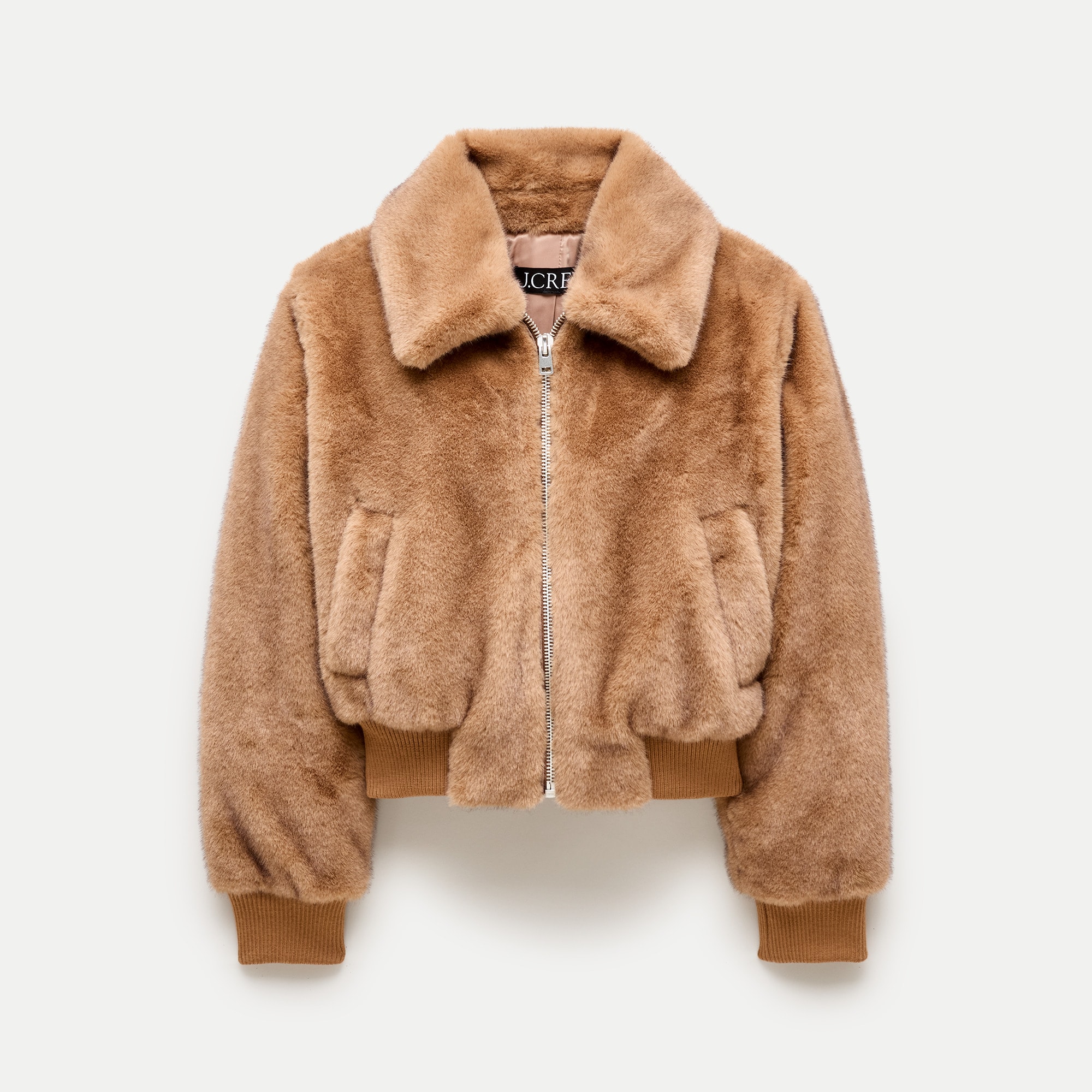 Bomber jacket in faux fur