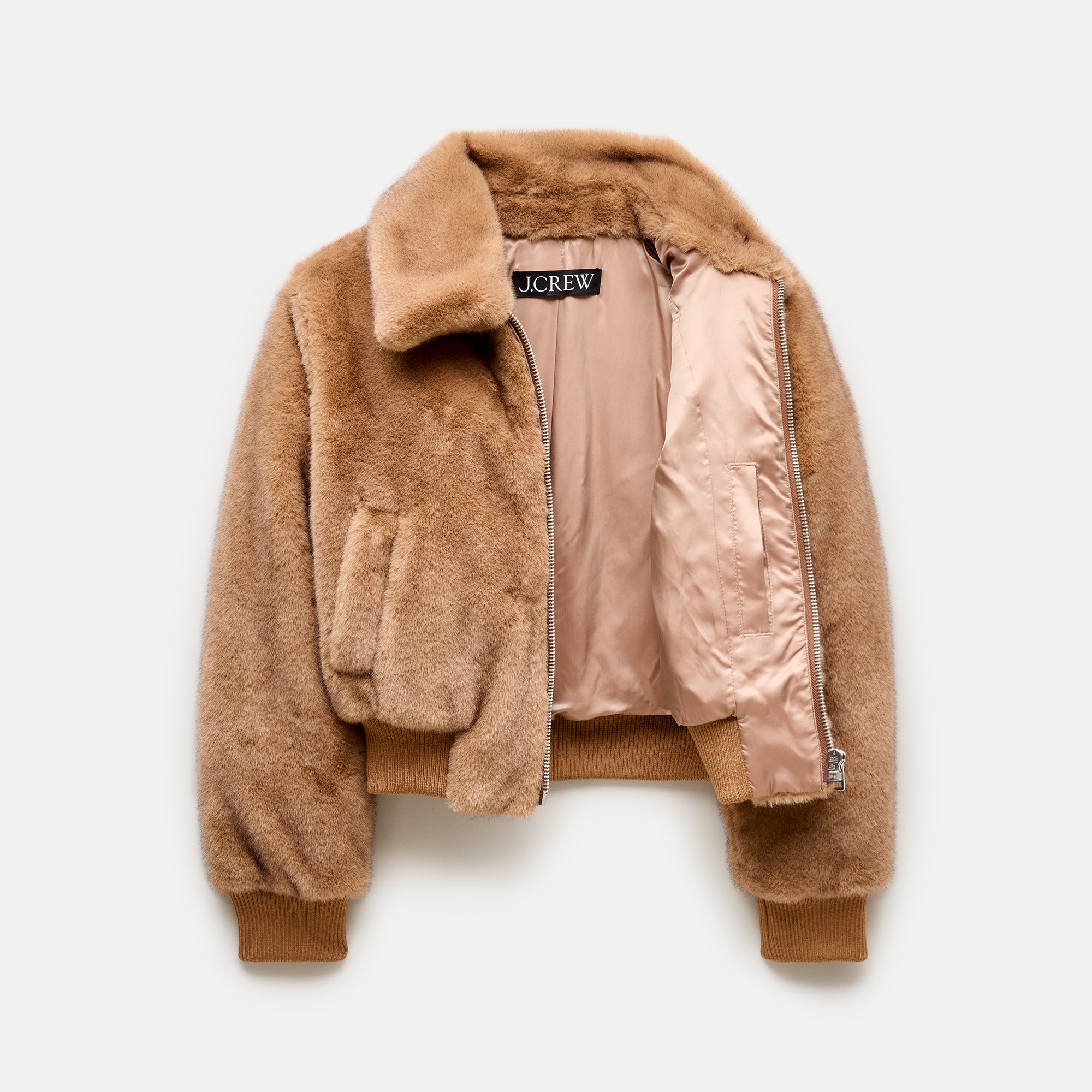 Bomber jacket in faux fur