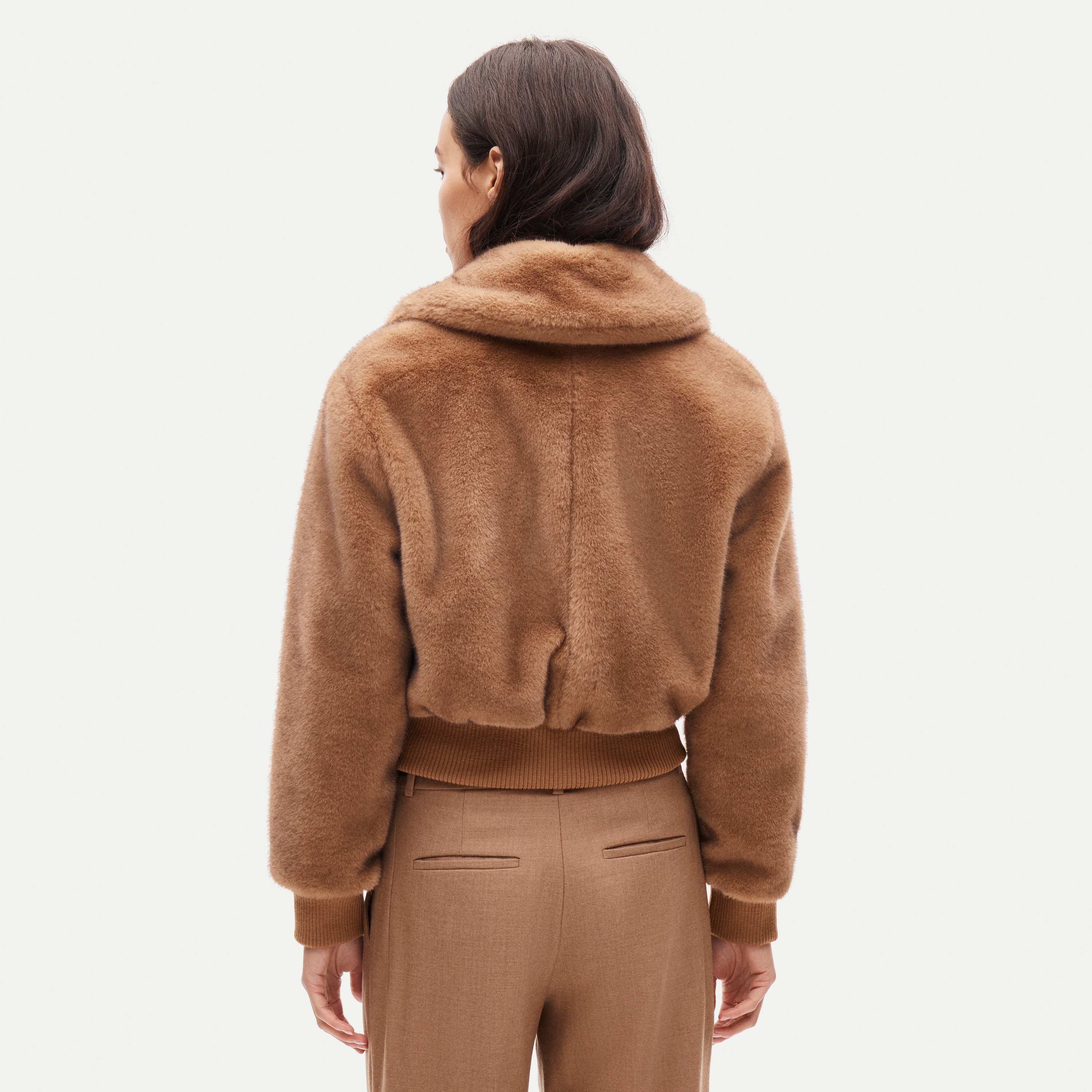 Bomber jacket in faux fur