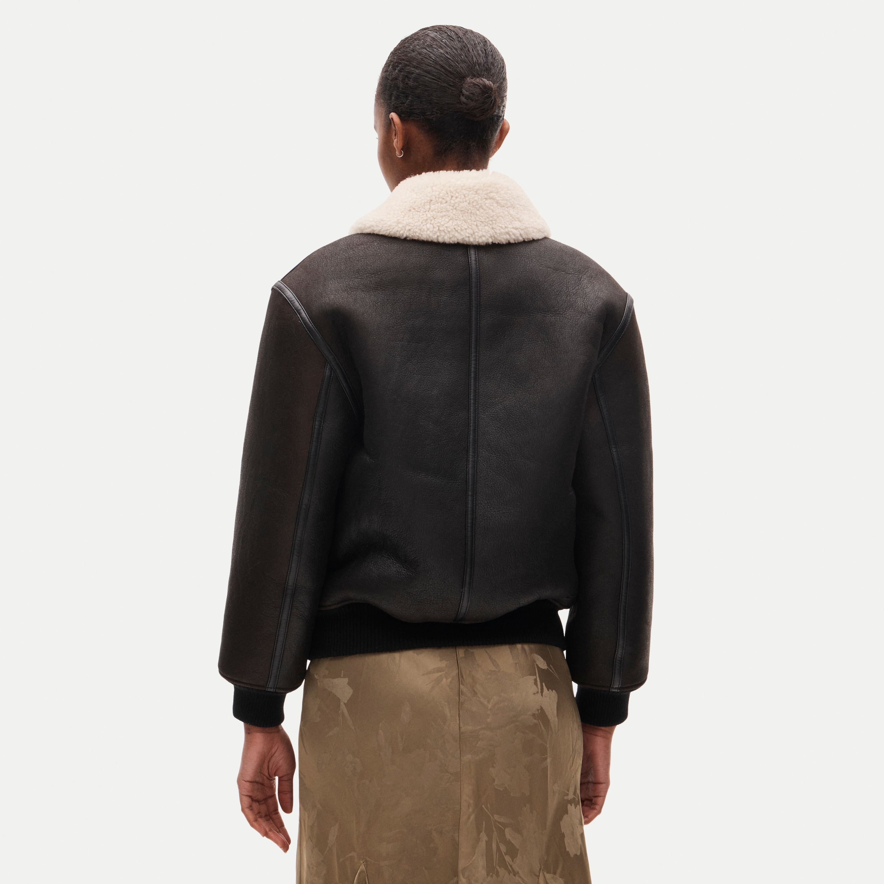 Collection real shearling leather jacket