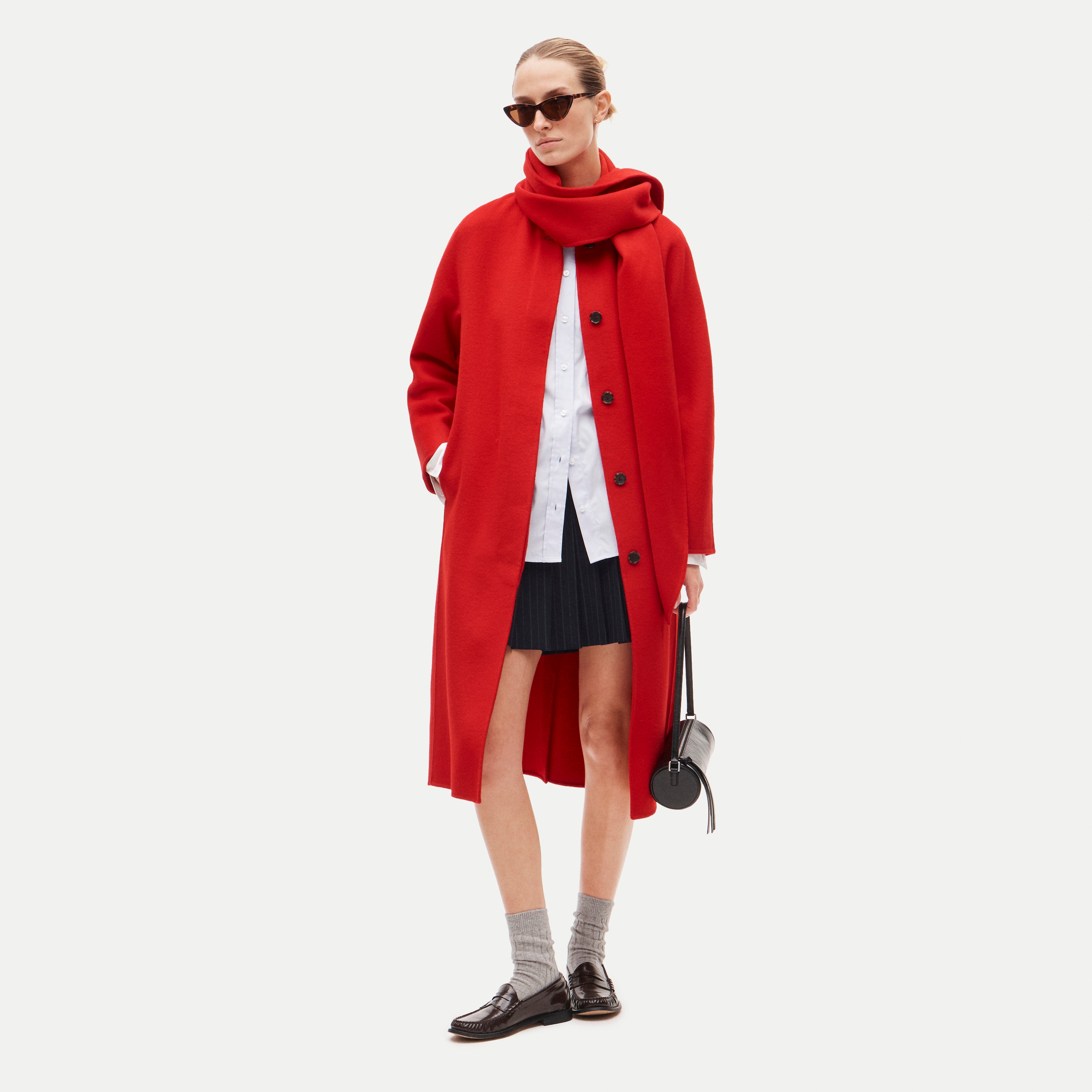 Valentina Scarf Coat In Drapey Wool Blend For Women | J.Crew