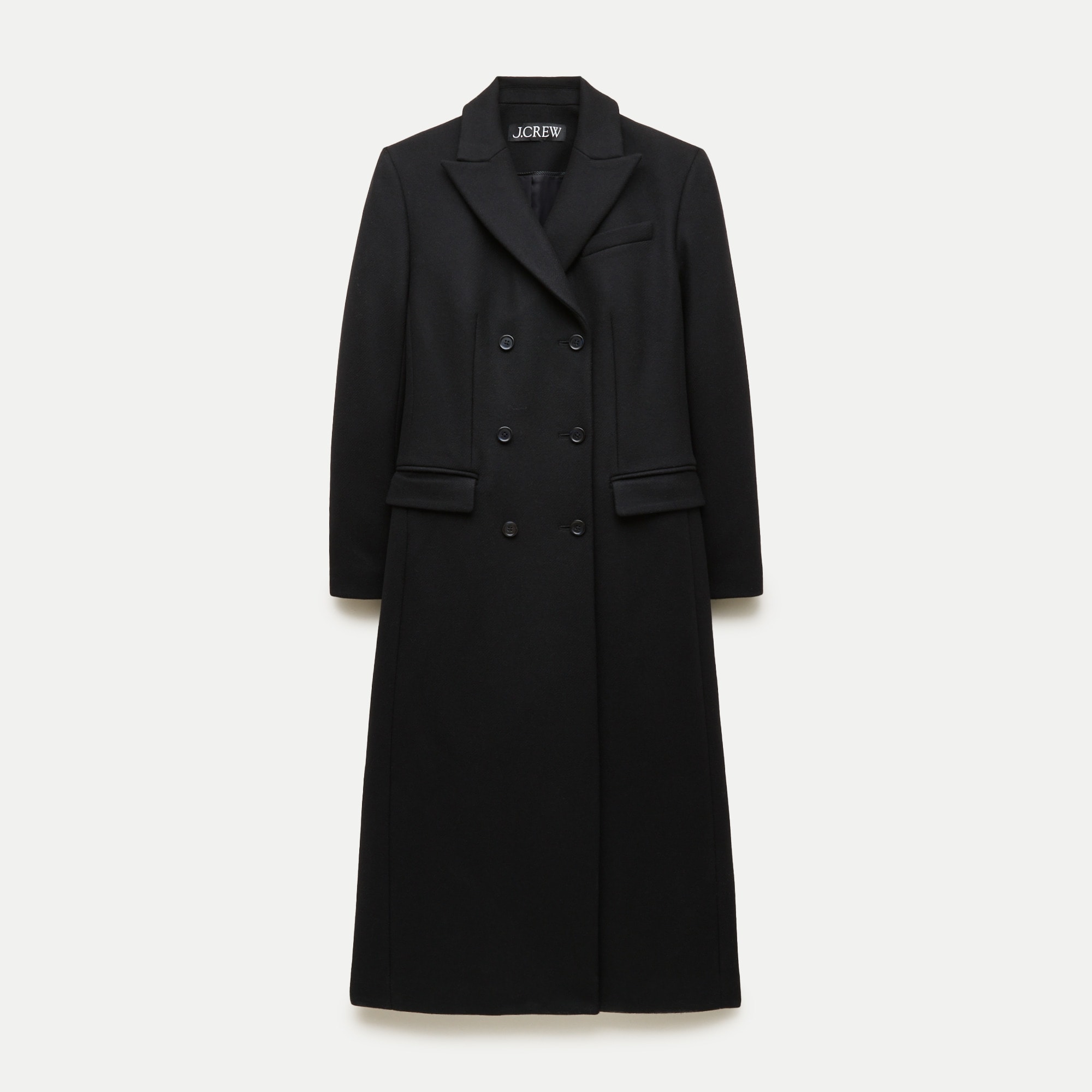 Double-breasted coat in wool-blend melton