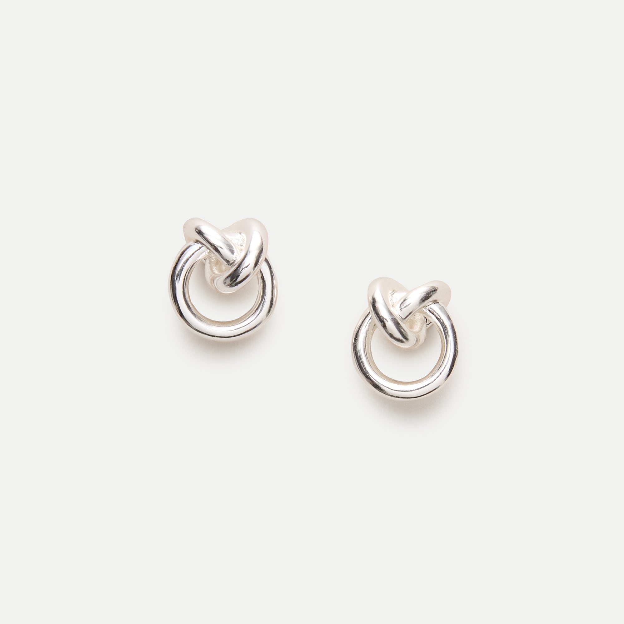 Sculptural knot stud earrings