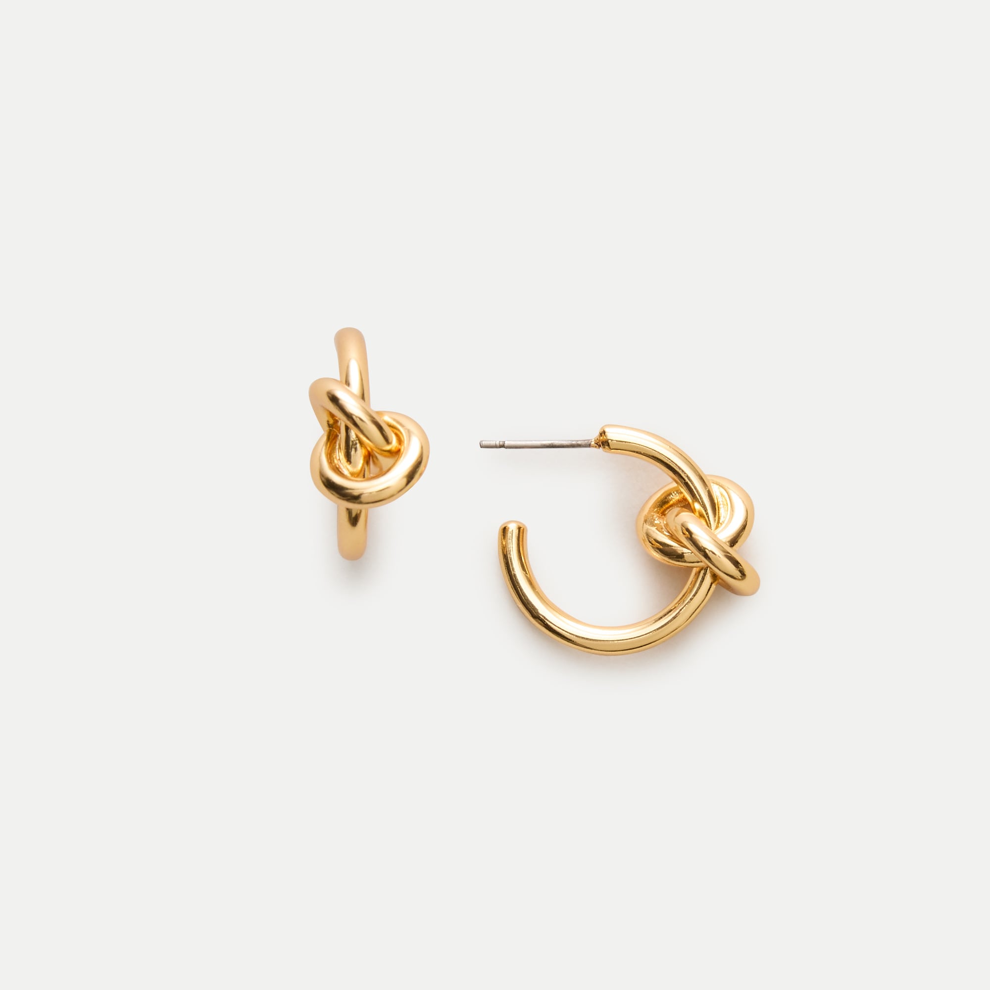 Sculptural knot hoop earrings