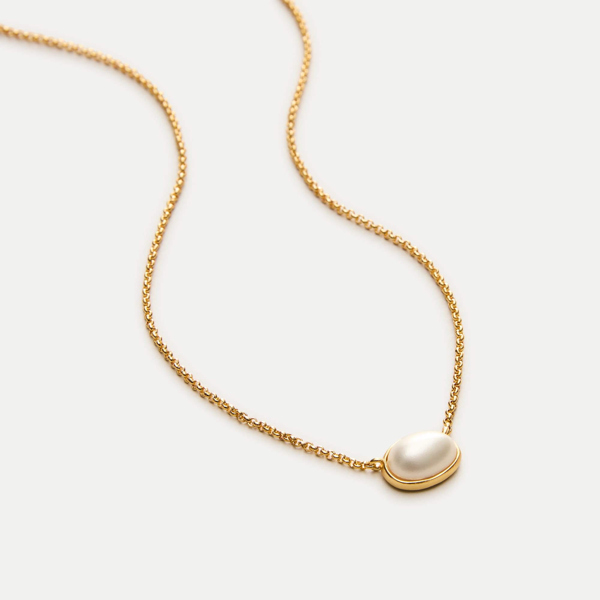 Inset Pearl Pendant Necklace For Women | J.Crew