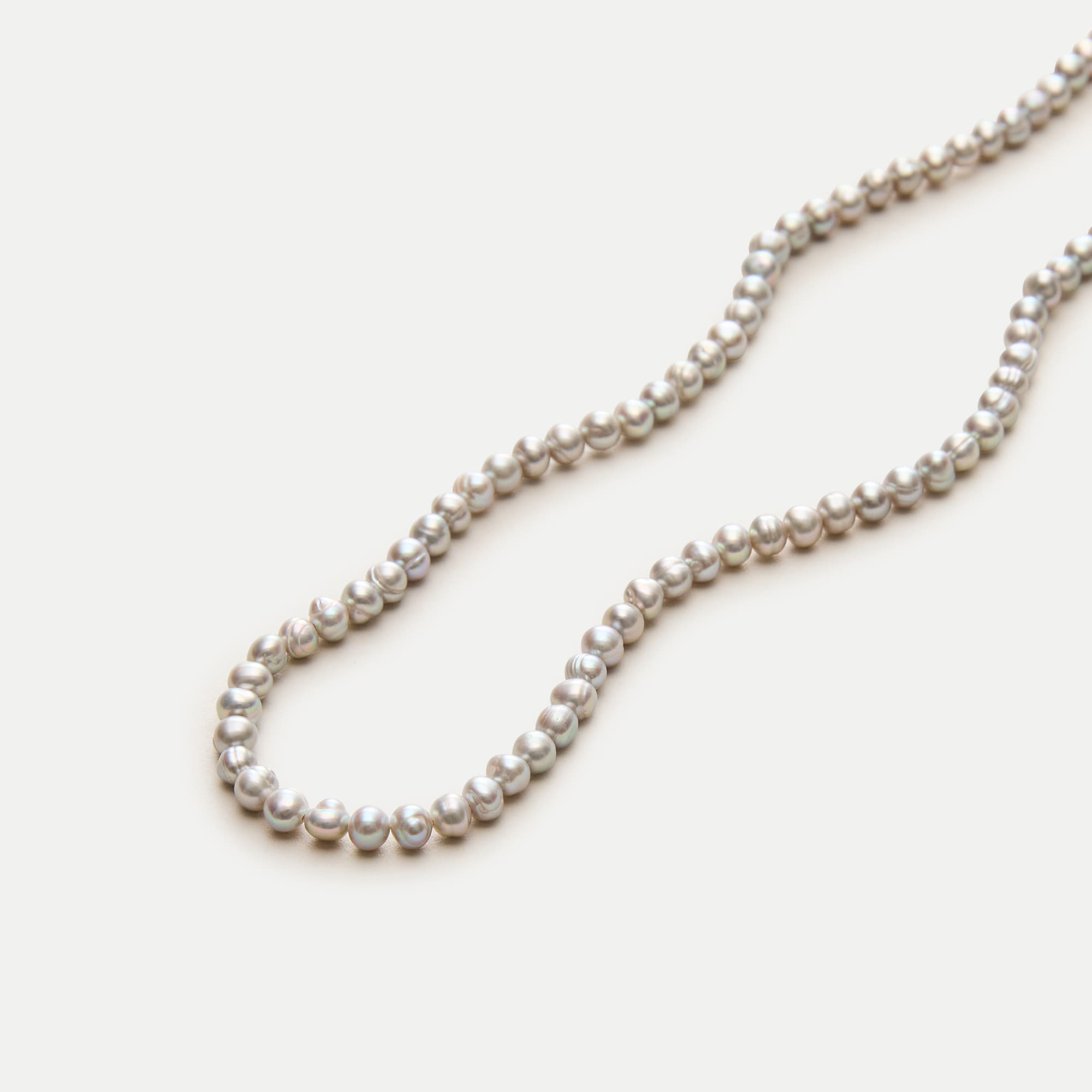 Grey freshwater pearl necklace