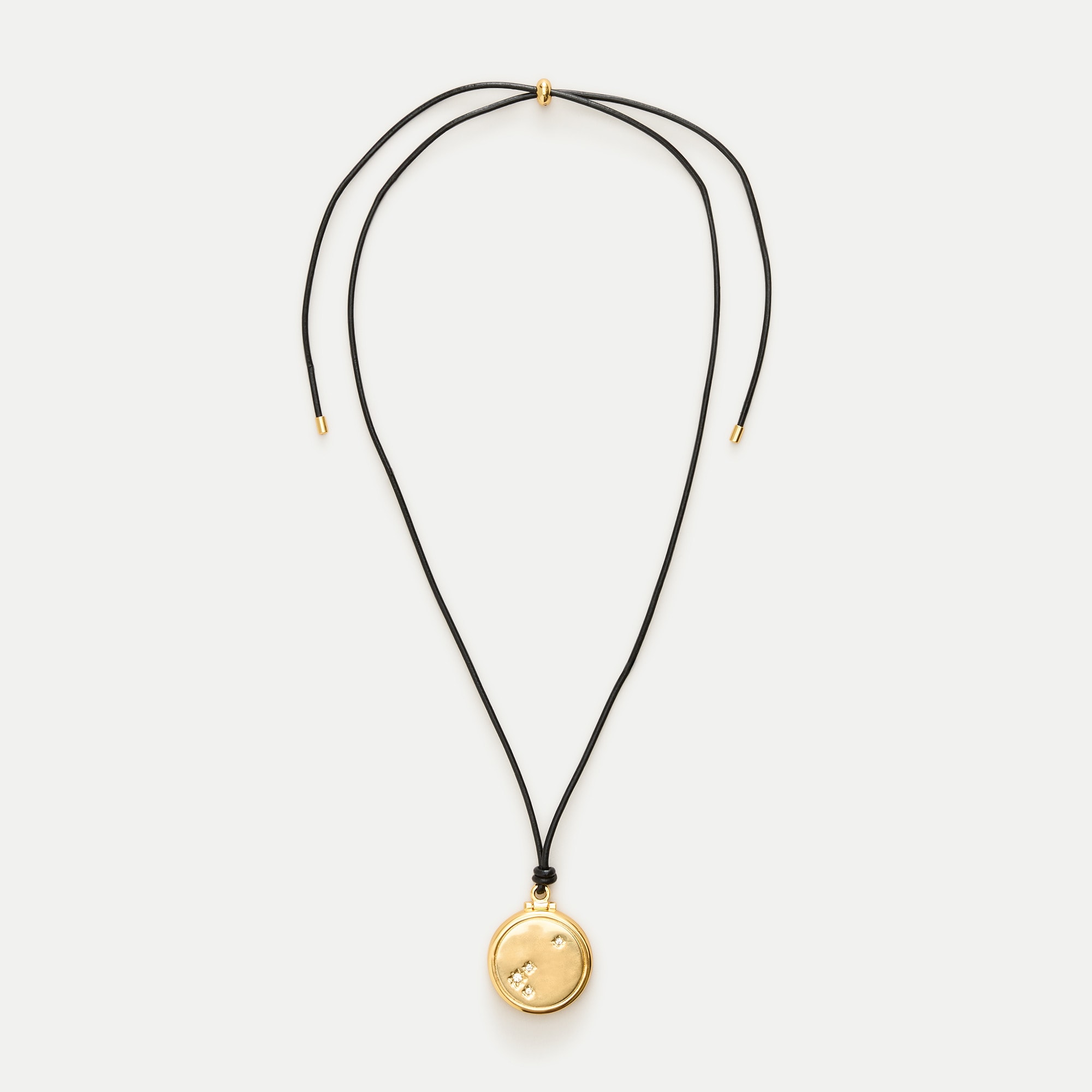 Compact-mirror pendant necklace