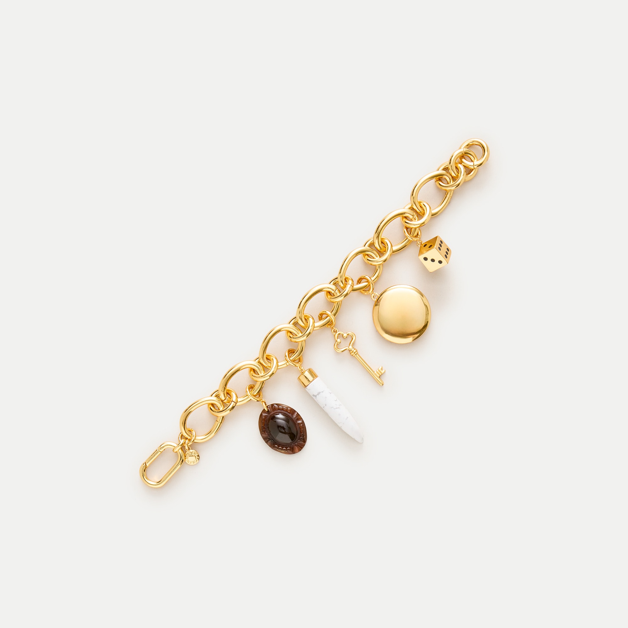 Antique-token charm bracelet