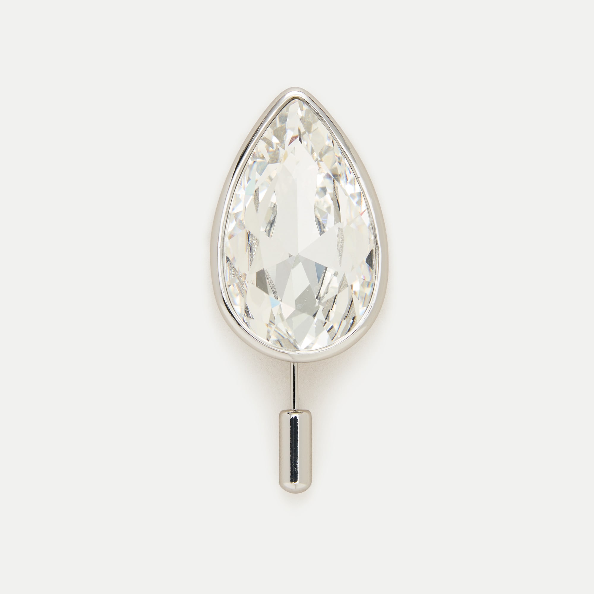 Teardrop crystal brooch