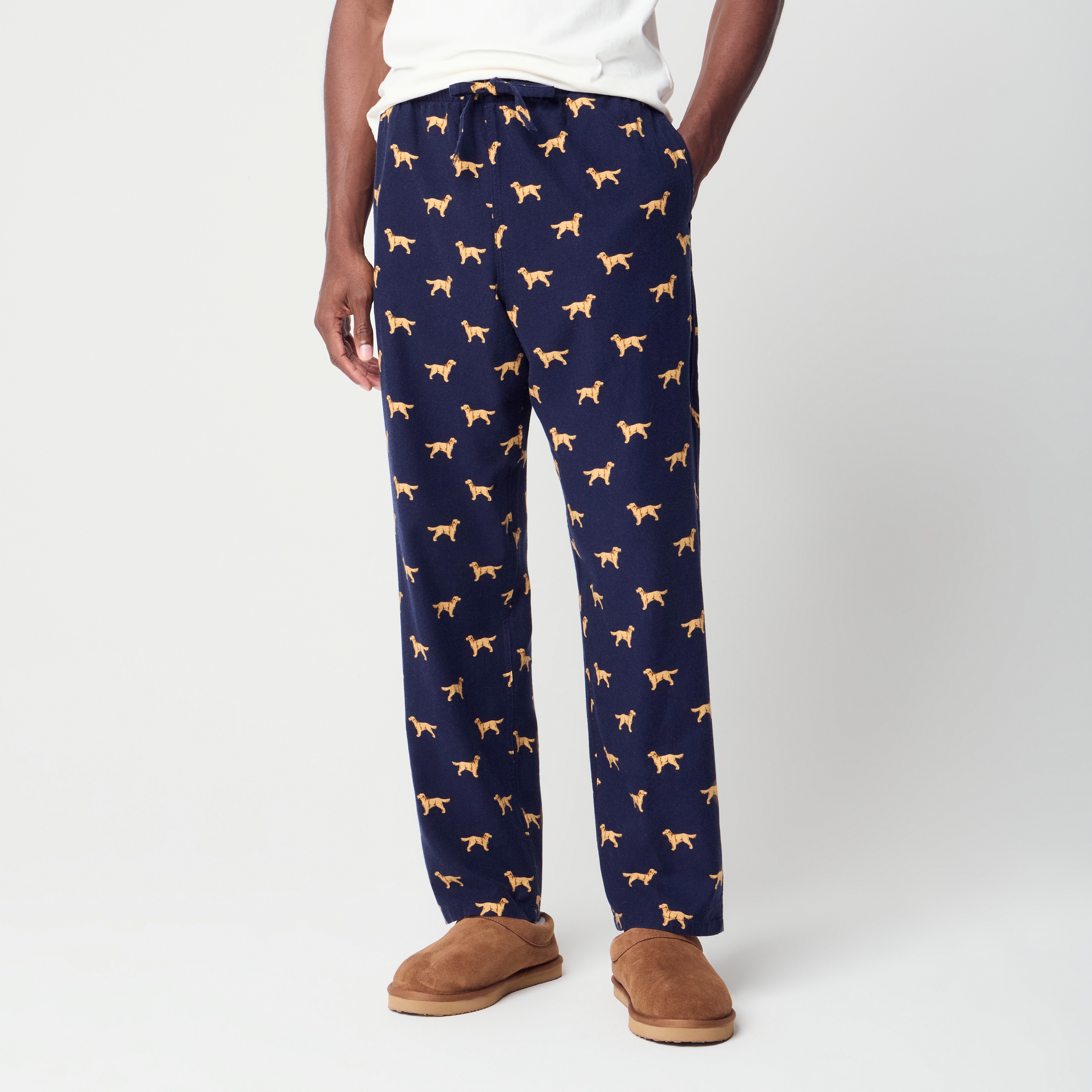 100% cotton flannel golden retriever dog pajama pant