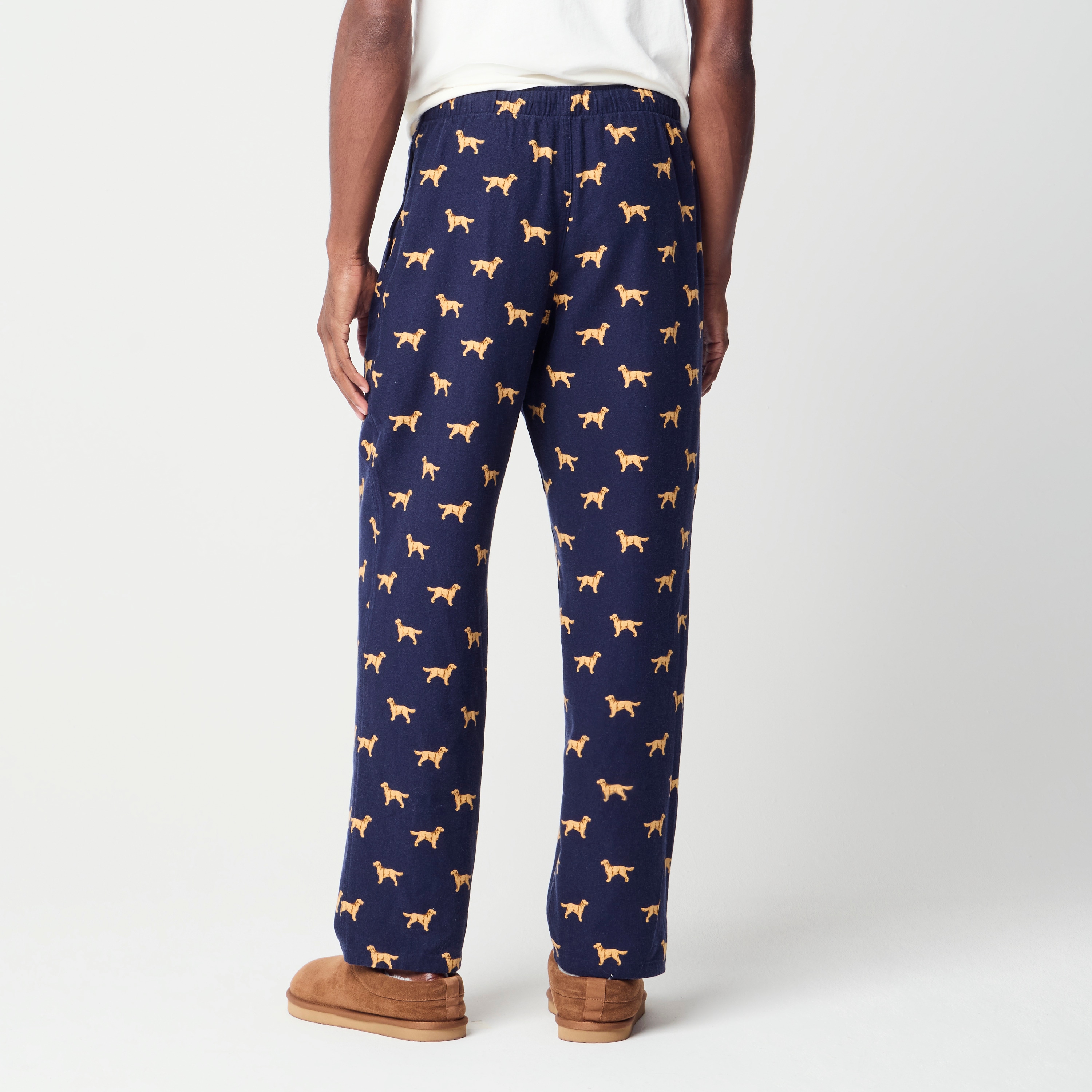 100% cotton flannel golden retriever dog pajama pant