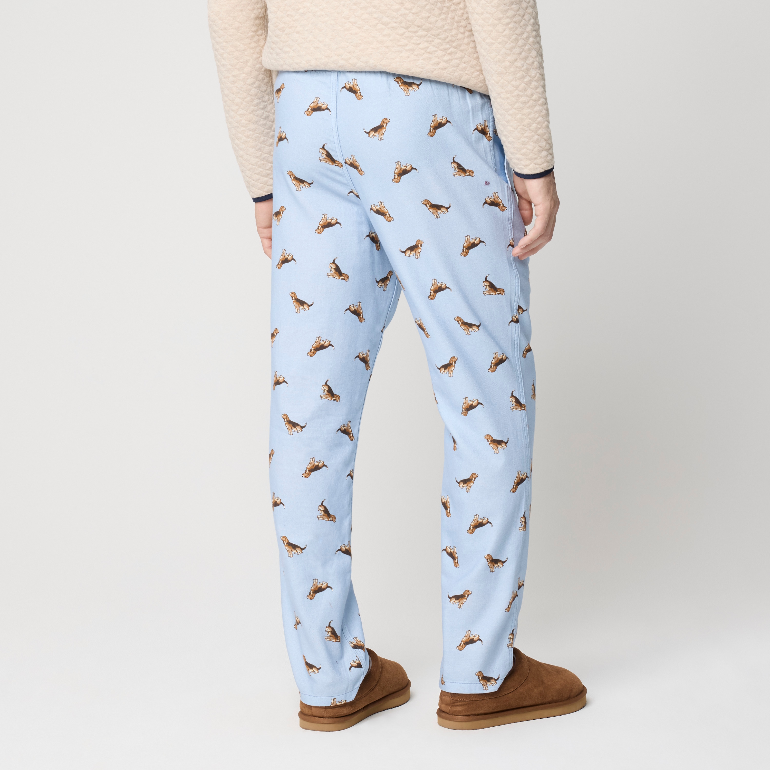 100% cotton flannel beagle dog pajama pant