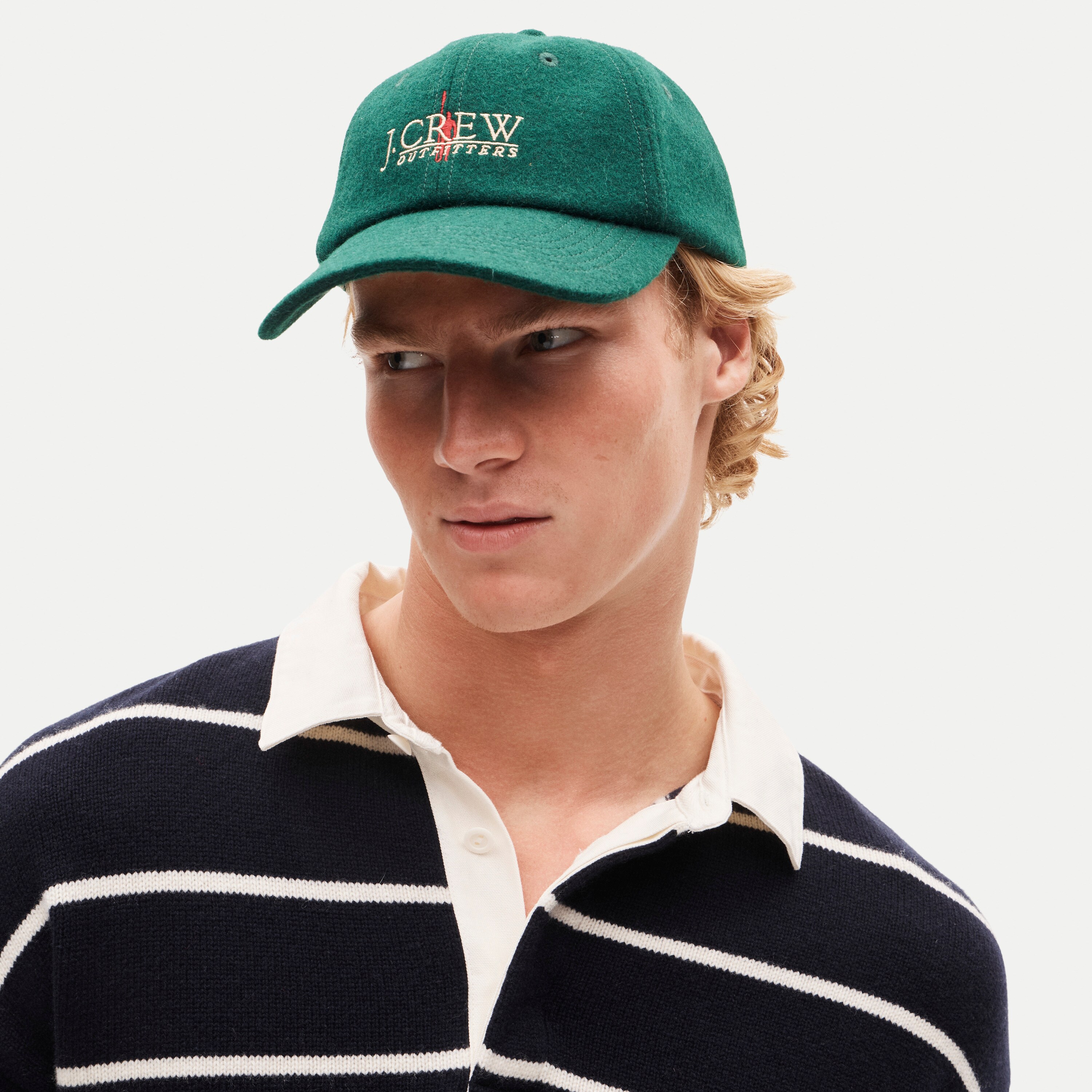 Wool-blend baseball cap