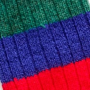 Ribbed lambswool-blend colorblock socks RED GREEN ROYAL MULTI