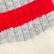 Ribbed lambswool-blend colorblock socks IVORY GREY HTR RED MULT