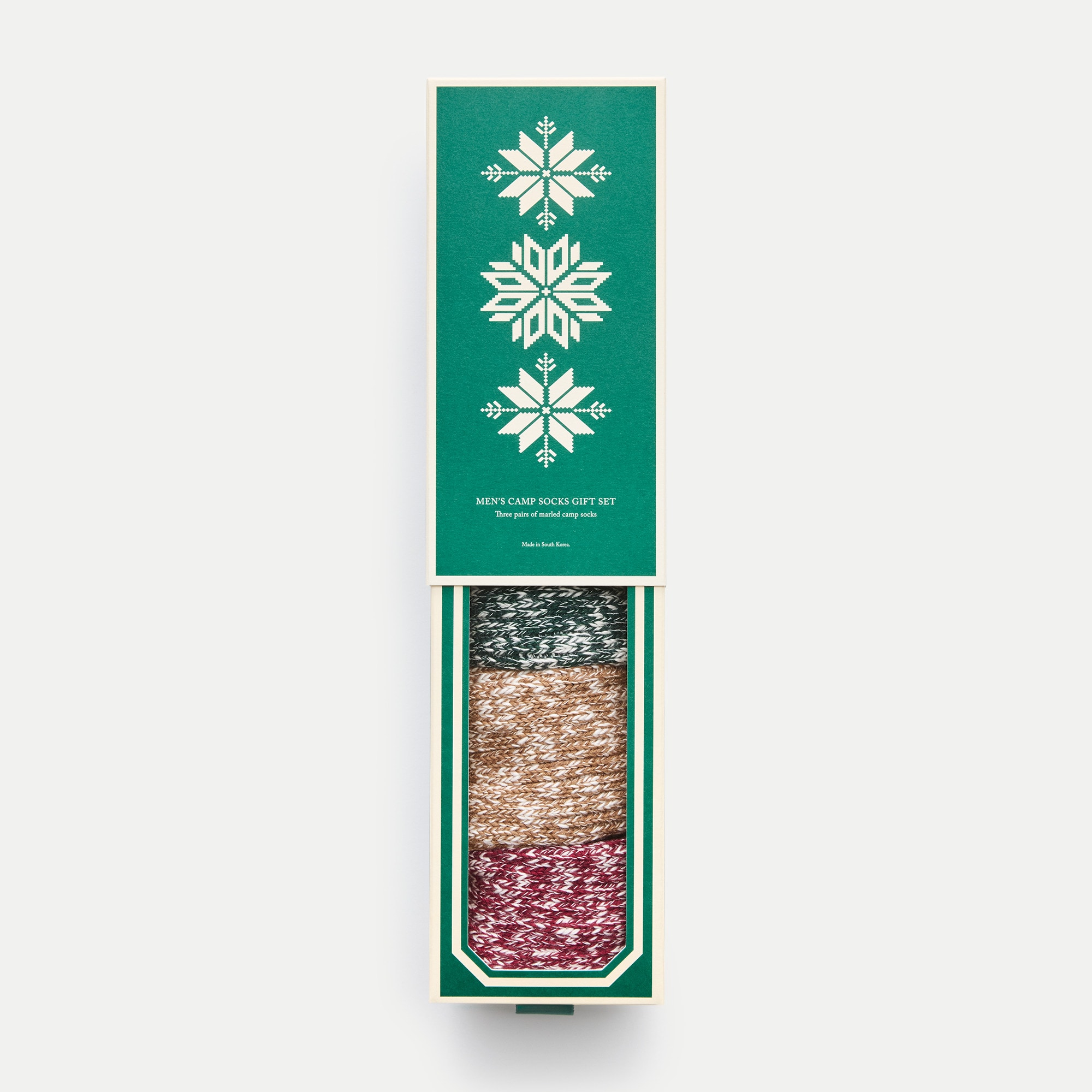 Cotton-blend marled socks three-pack