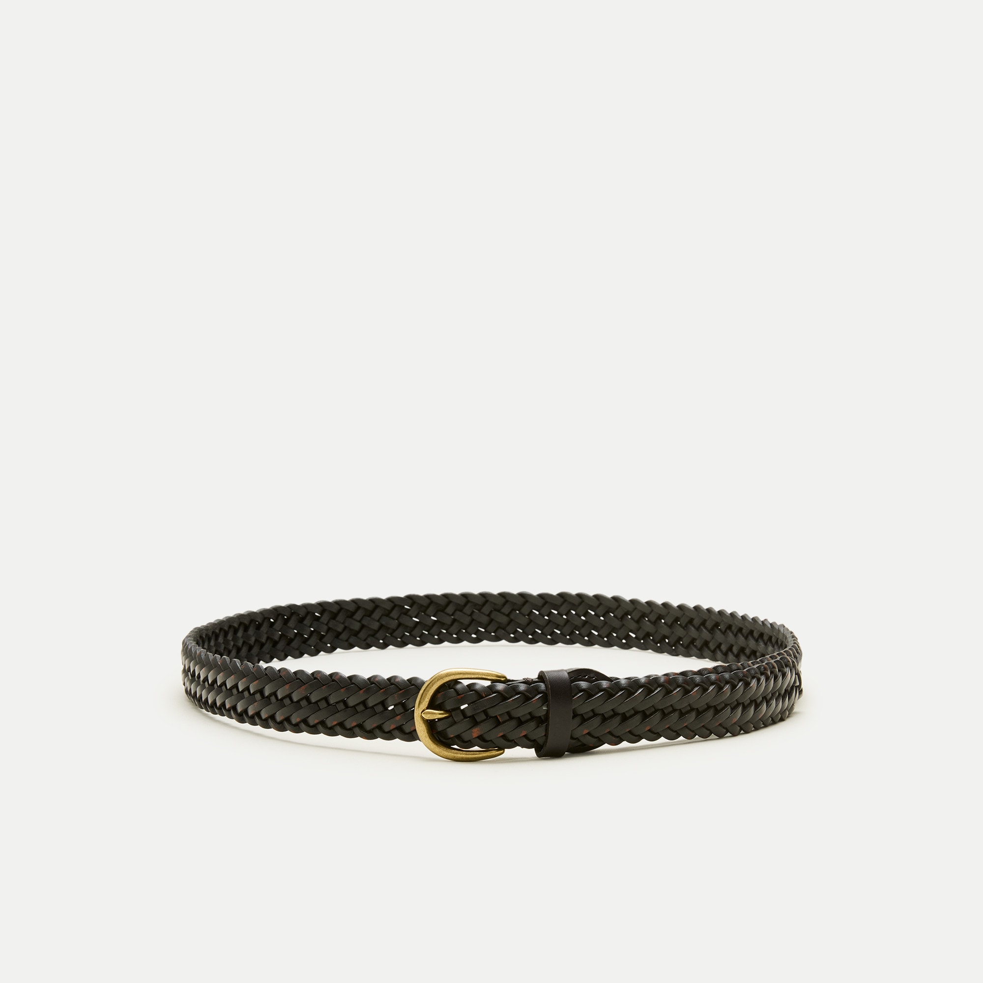 Braided leather belt