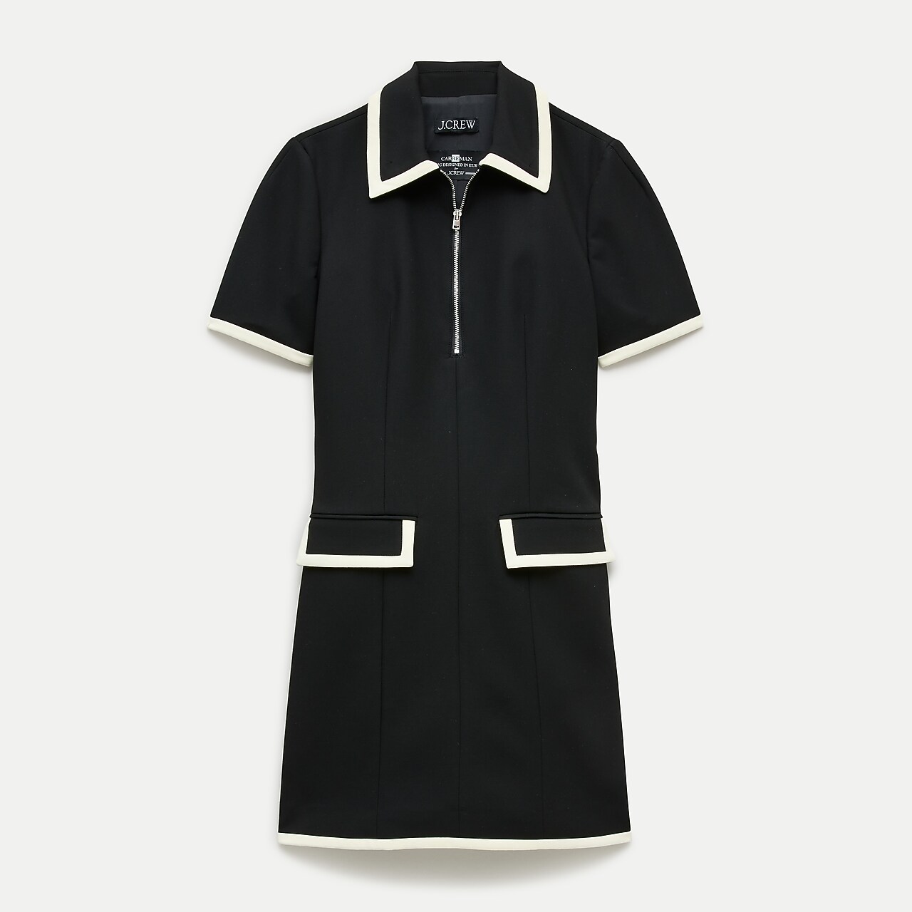 Mini Zip-up Shirt-dress In Cotton Poplin For Women | J.Crew