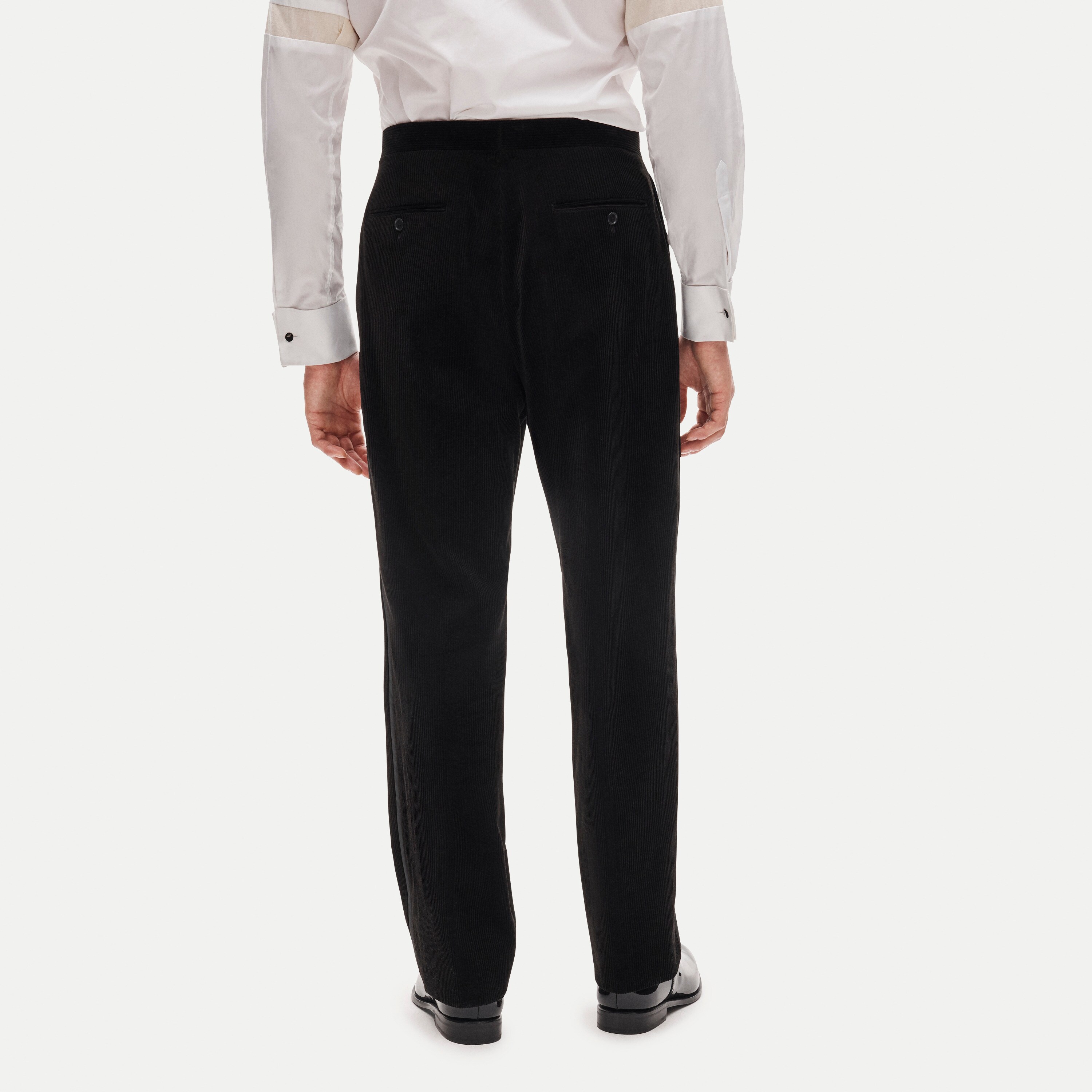 Relaxed-fit tuxedo pant in Italian cotton corduroy