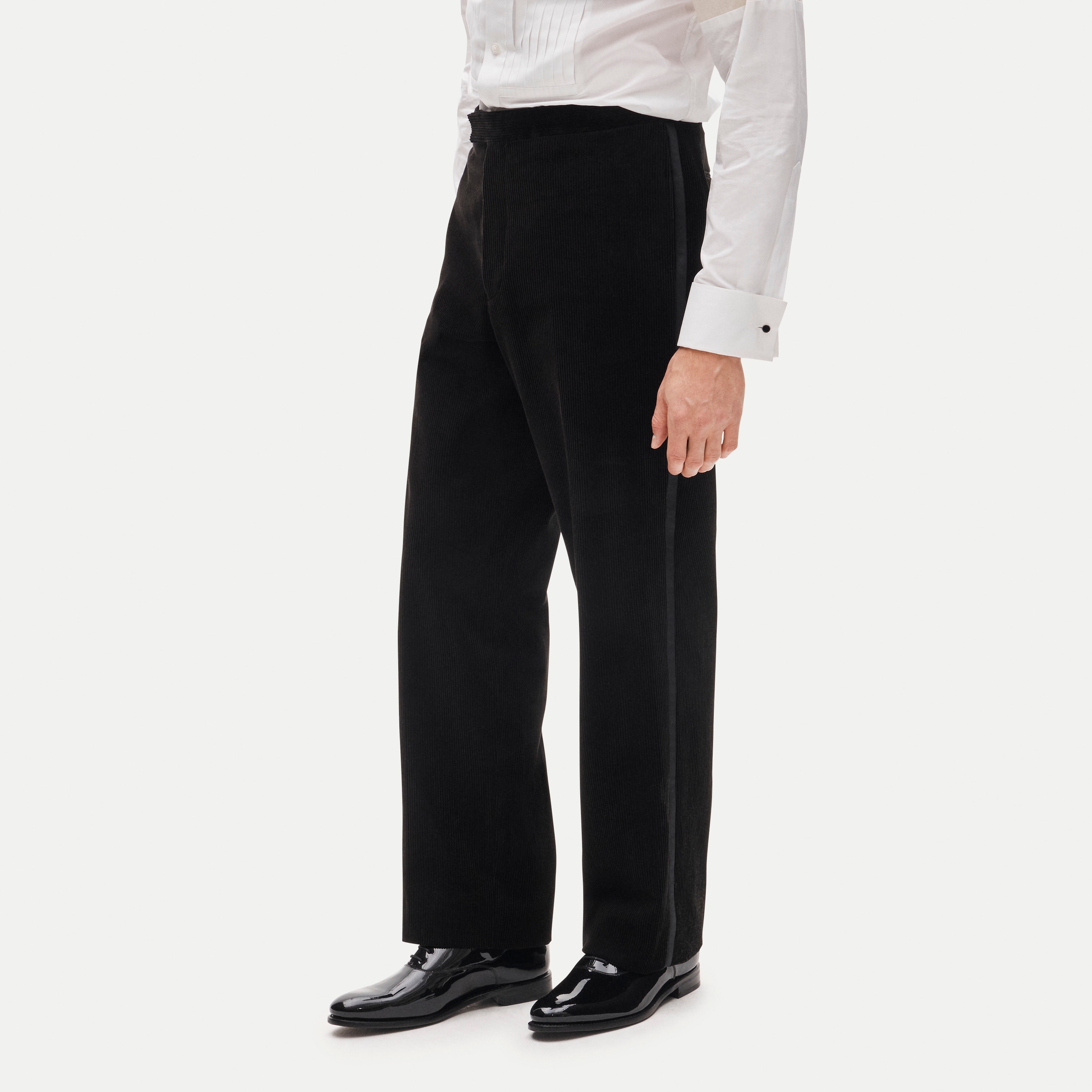 Relaxed-fit tuxedo pant in Italian cotton corduroy