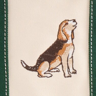 Main Street mini tote with embroidered dog BEAGLE